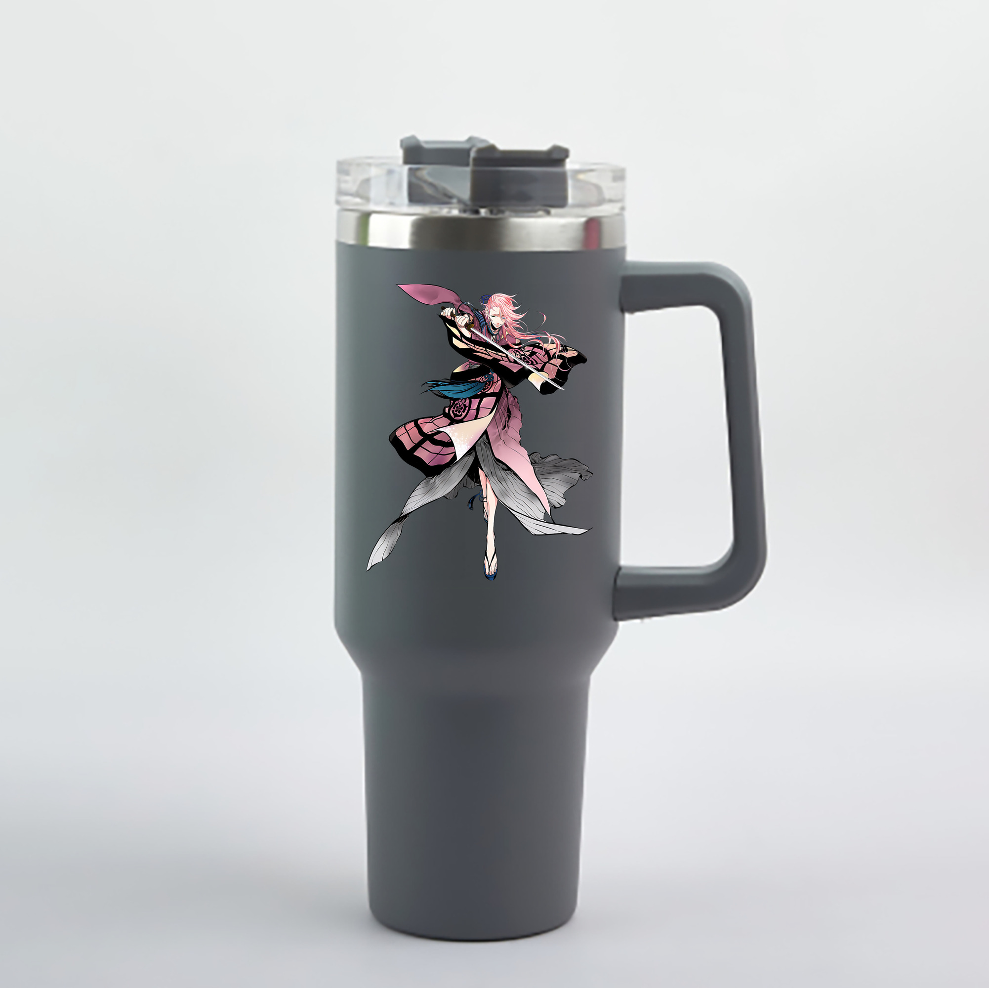 （画像用） 刀剣乱舞 Touken Ranbu 1200mL車用タンブラー - クリスタルステッカー（プラスチックストロー付き）
