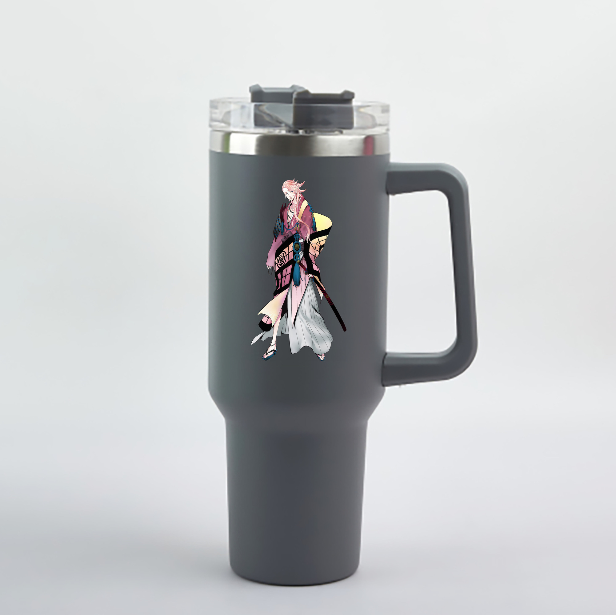 （画像用） 刀剣乱舞 Touken Ranbu 1200mL車用タンブラー - クリスタルステッカー（プラスチックストロー付き）
