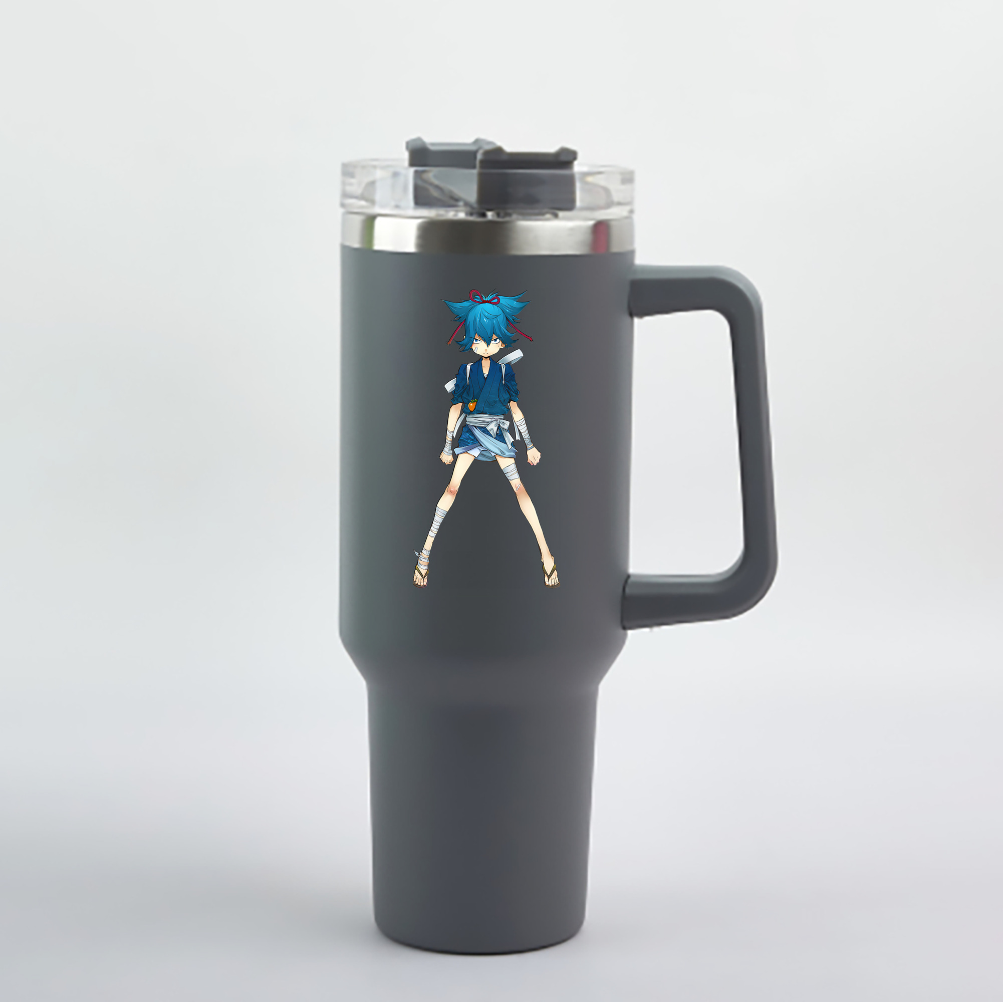 （画像用） 刀剣乱舞 Touken Ranbu 1200mL車用タンブラー - クリスタルステッカー（プラスチックストロー付き）