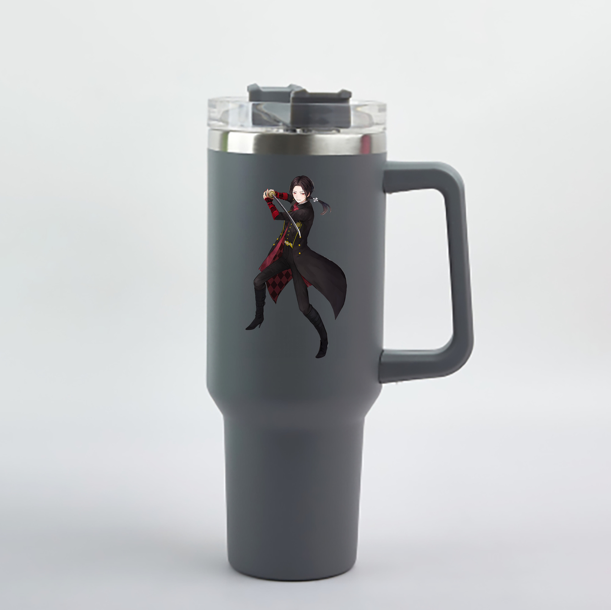 （画像用） 刀剣乱舞 Touken Ranbu 1200mL車用タンブラー - クリスタルステッカー（プラスチックストロー付き）