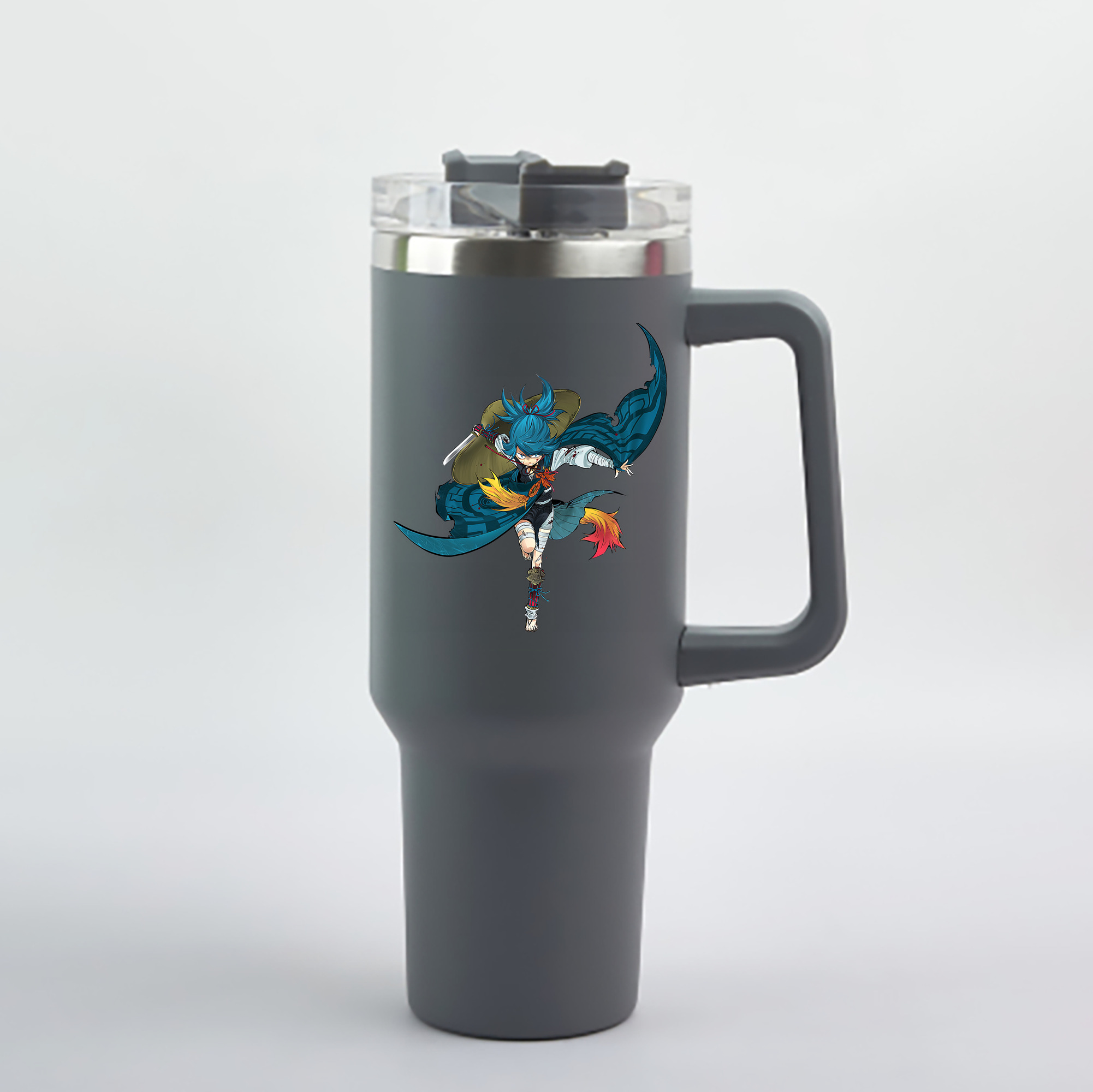 （画像用） 刀剣乱舞 Touken Ranbu 1200mL車用タンブラー - クリスタルステッカー（プラスチックストロー付き）