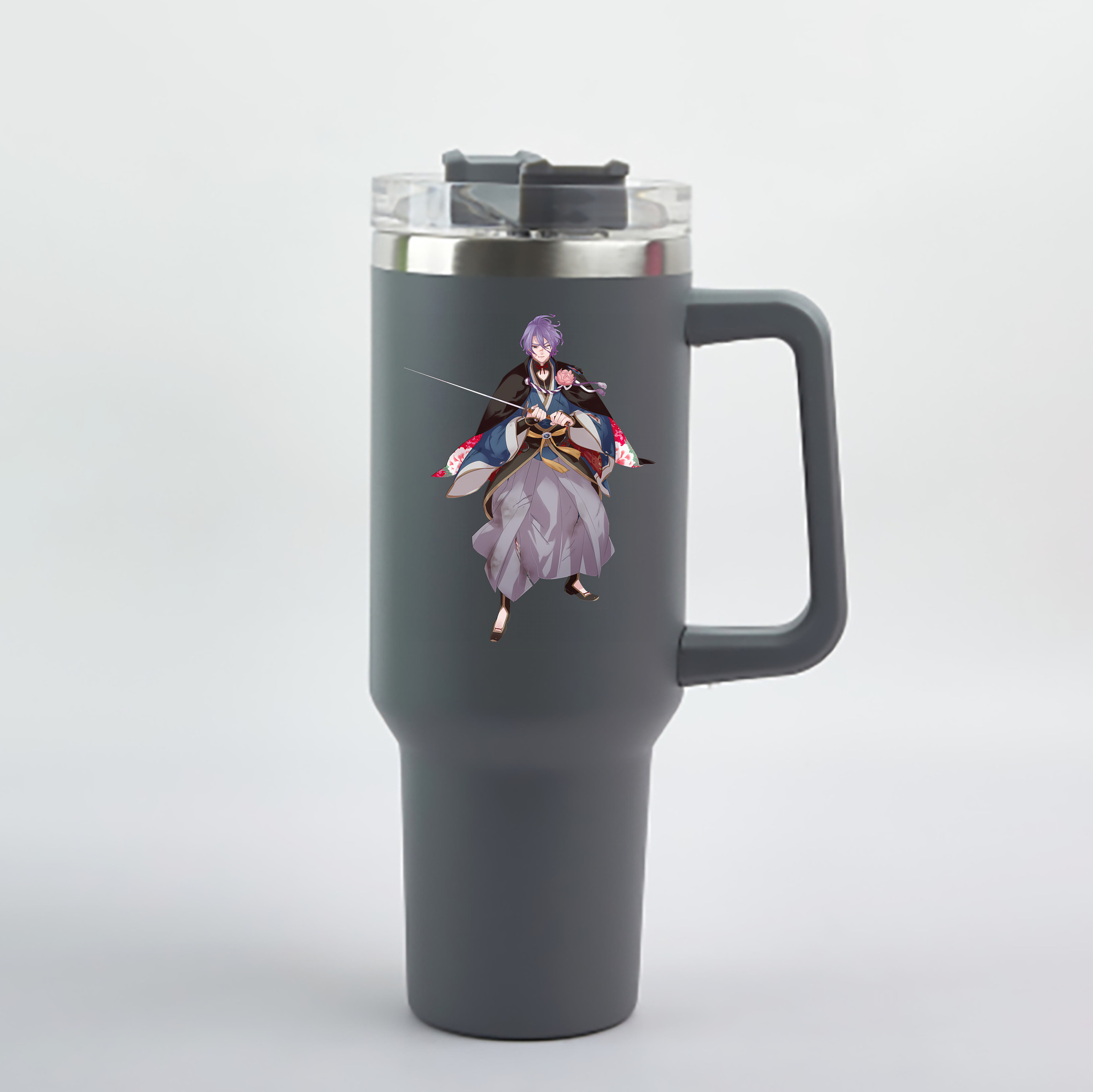 （画像用） 刀剣乱舞 Touken Ranbu 1200mL車用タンブラー - クリスタルステッカー（プラスチックストロー付き）