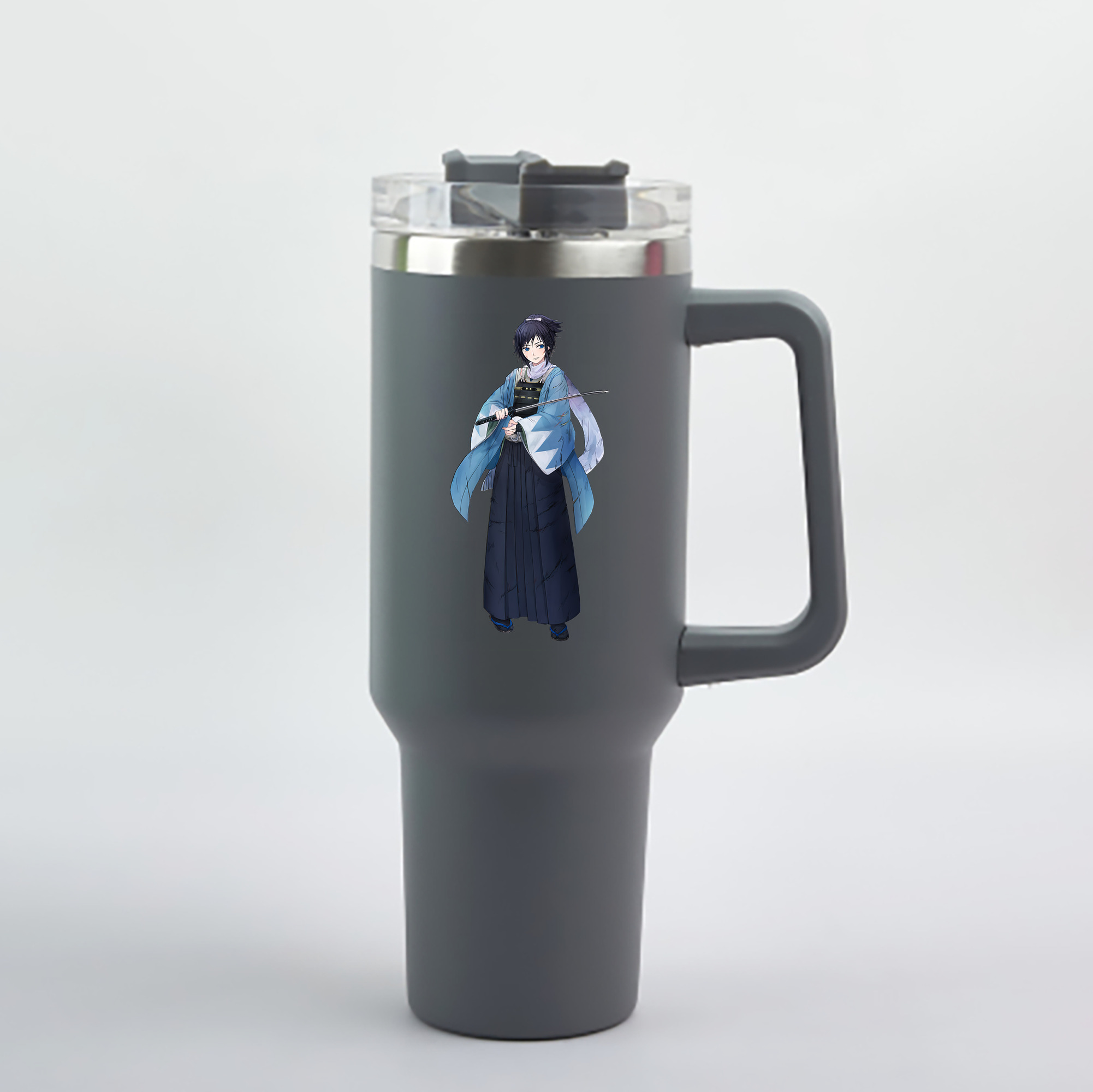 （画像用） 刀剣乱舞 Touken Ranbu 1200mL車用タンブラー - クリスタルステッカー（プラスチックストロー付き）