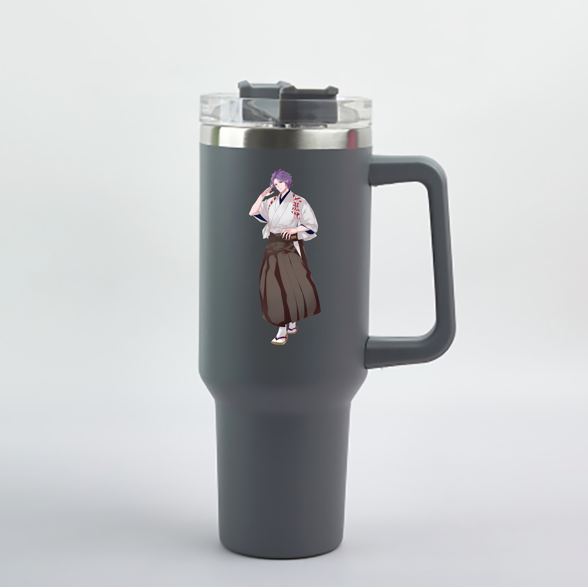 （画像用） 刀剣乱舞 Touken Ranbu 1200mL車用タンブラー - クリスタルステッカー（プラスチックストロー付き）