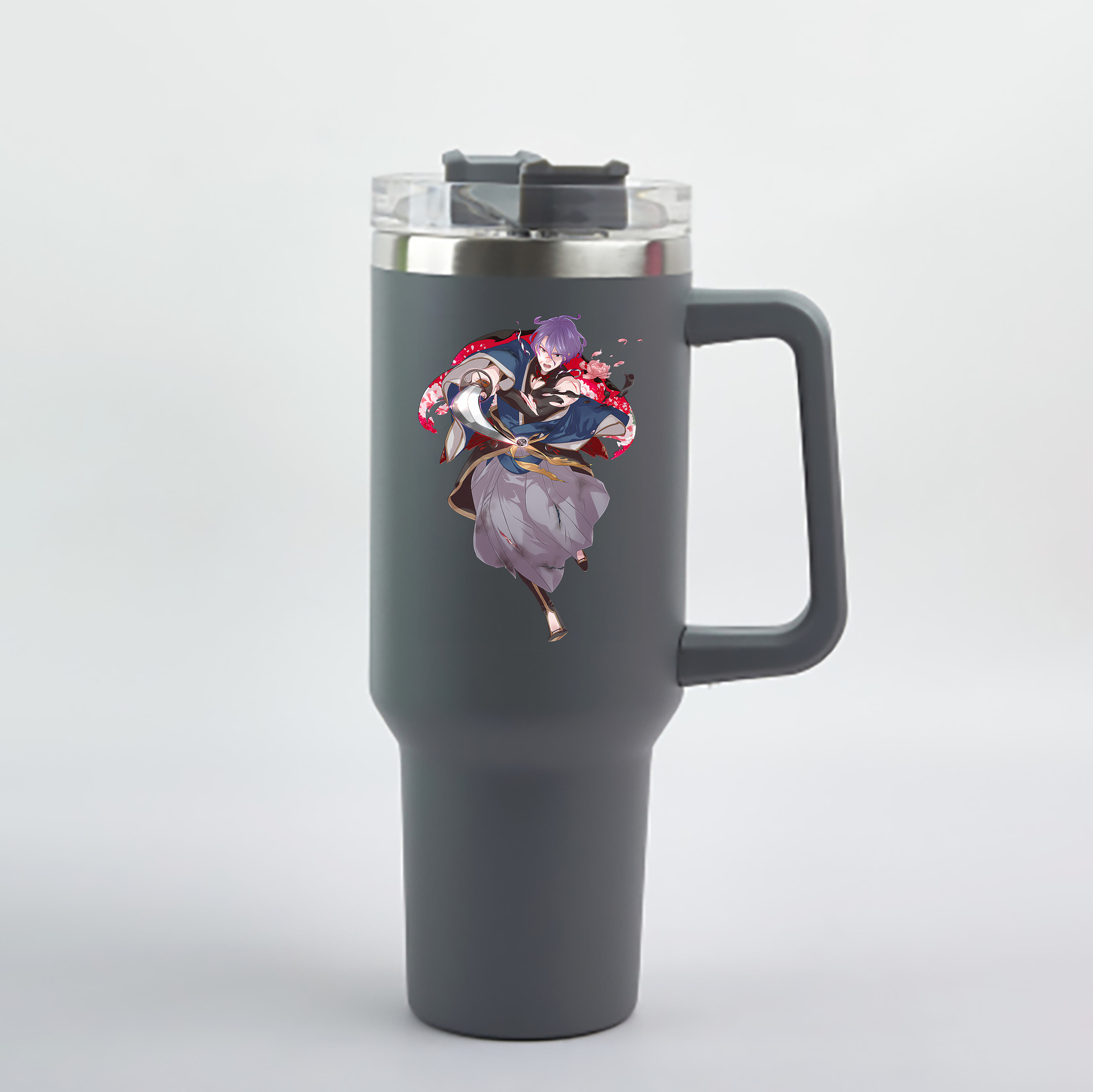 （画像用） 刀剣乱舞 Touken Ranbu 1200mL車用タンブラー - クリスタルステッカー（プラスチックストロー付き）