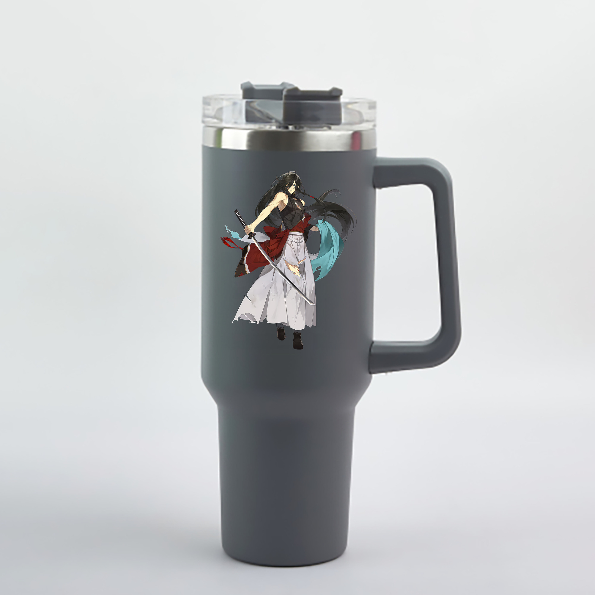 （画像用） 刀剣乱舞 Touken Ranbu 1200mL車用タンブラー - クリスタルステッカー（プラスチックストロー付き）