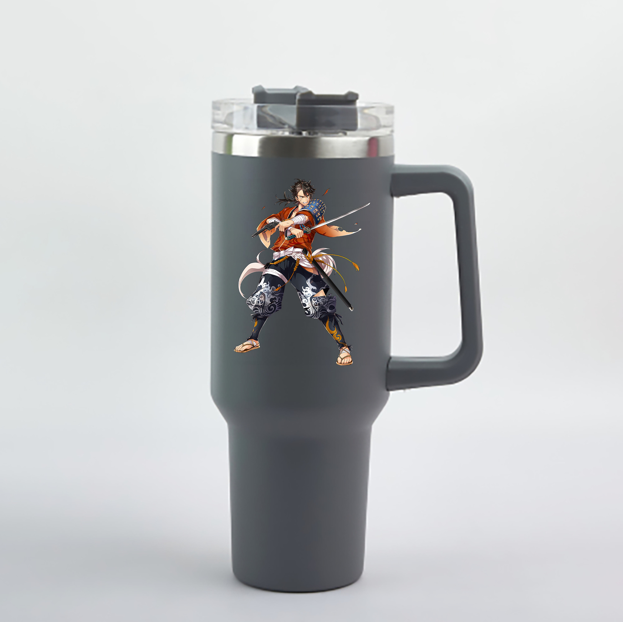 （画像用） 刀剣乱舞 Touken Ranbu 1200mL車用タンブラー - クリスタルステッカー（プラスチックストロー付き）