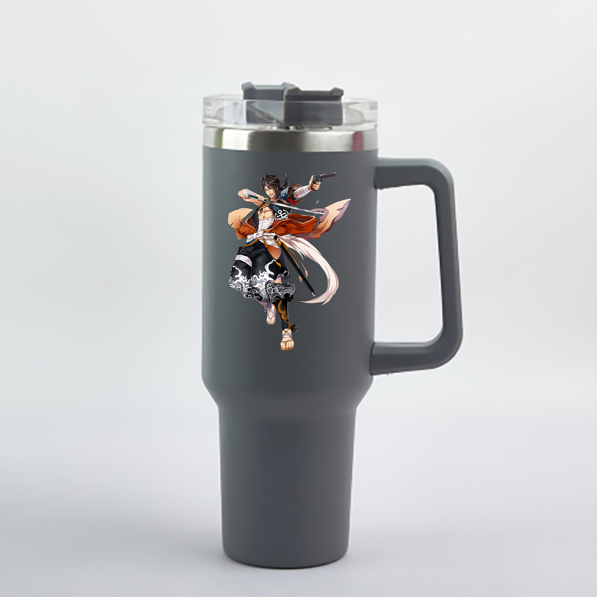 （画像用） 刀剣乱舞 Touken Ranbu 1200mL車用タンブラー - クリスタルステッカー（プラスチックストロー付き）
