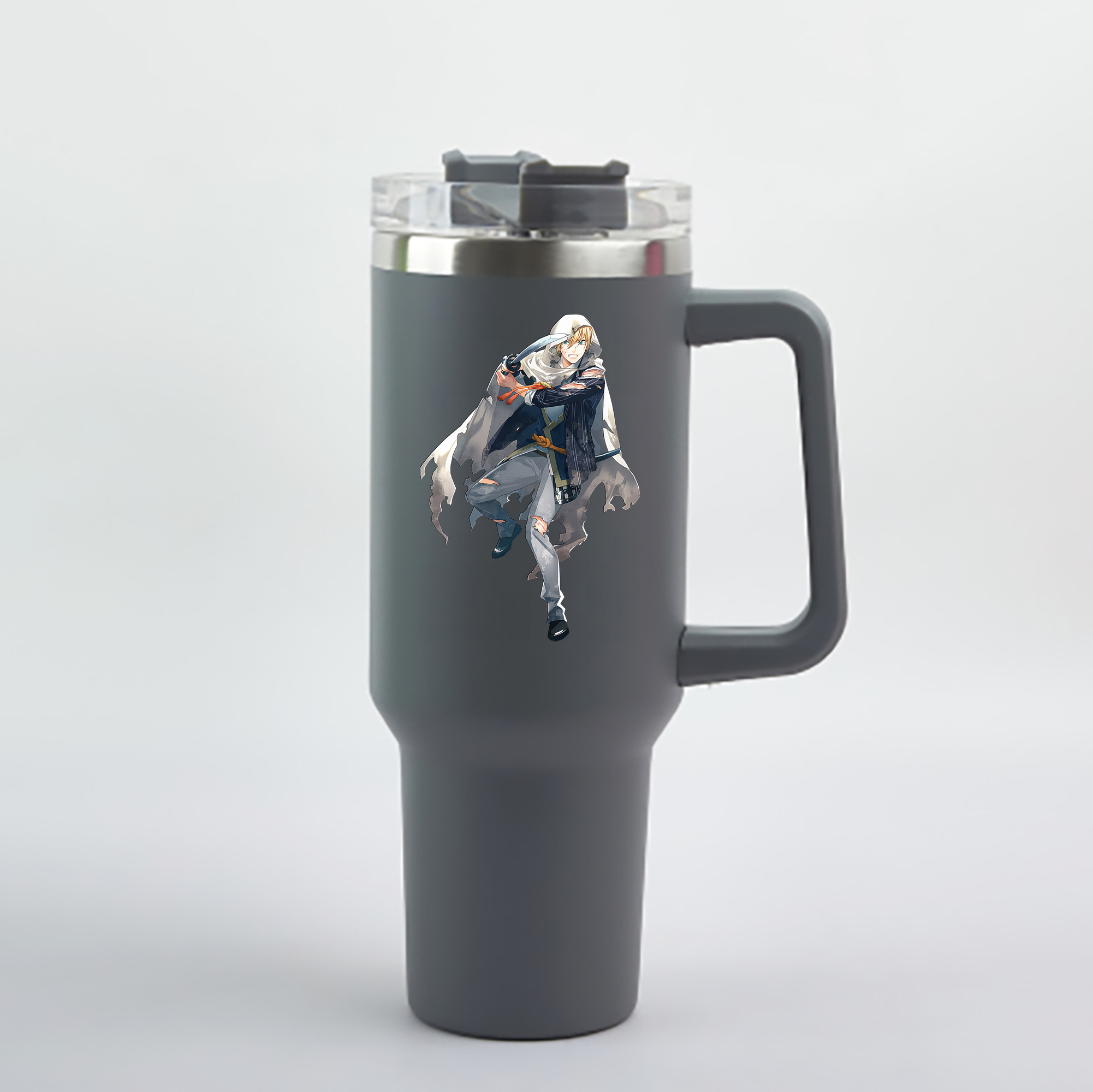 （画像用） 刀剣乱舞 Touken Ranbu 1200mL車用タンブラー - クリスタルステッカー（プラスチックストロー付き）