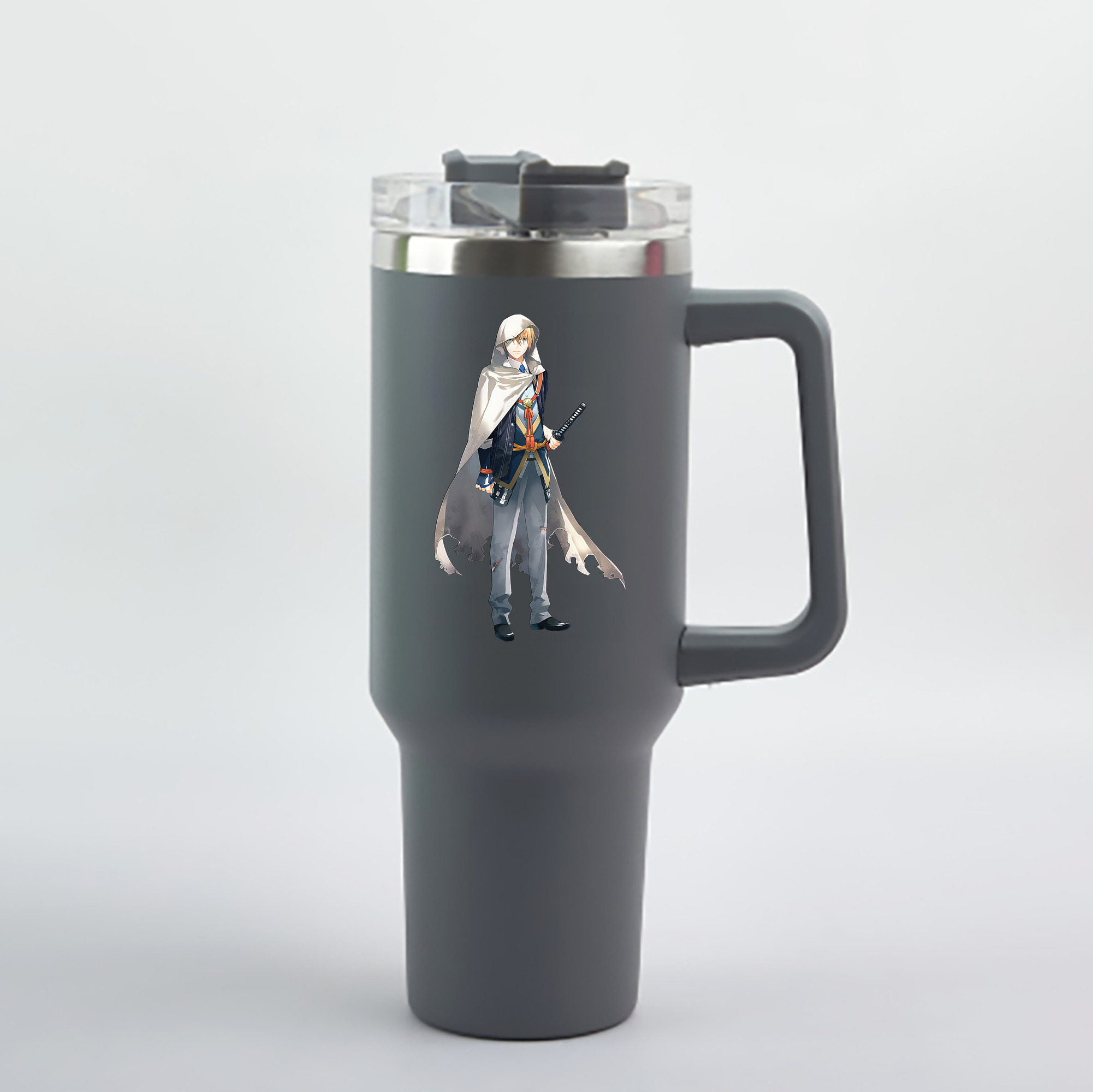 （画像用） 刀剣乱舞 Touken Ranbu 1200mL車用タンブラー - クリスタルステッカー（プラスチックストロー付き）