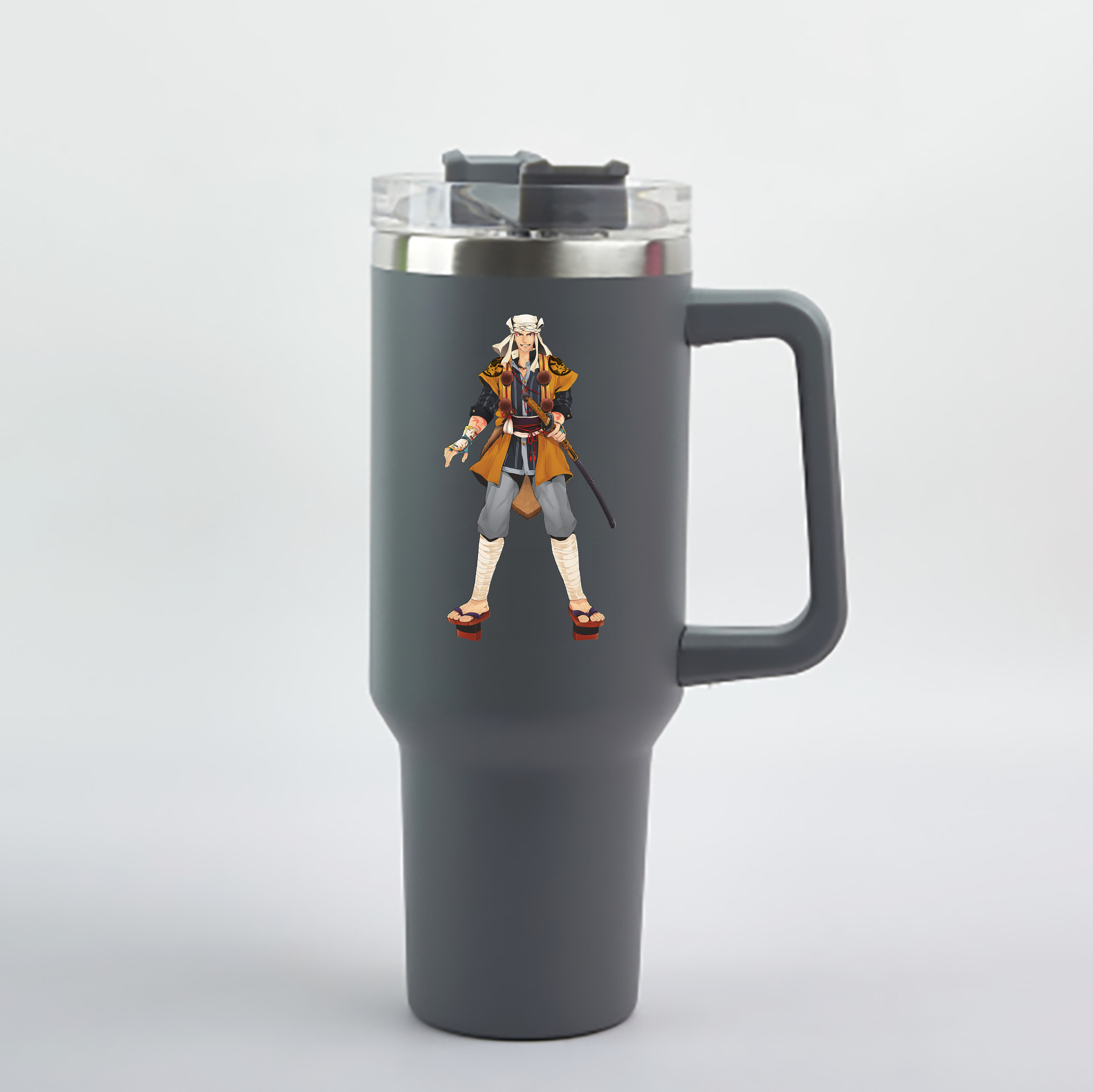 （画像用） 刀剣乱舞 Touken Ranbu 1200mL車用タンブラー - クリスタルステッカー（プラスチックストロー付き）