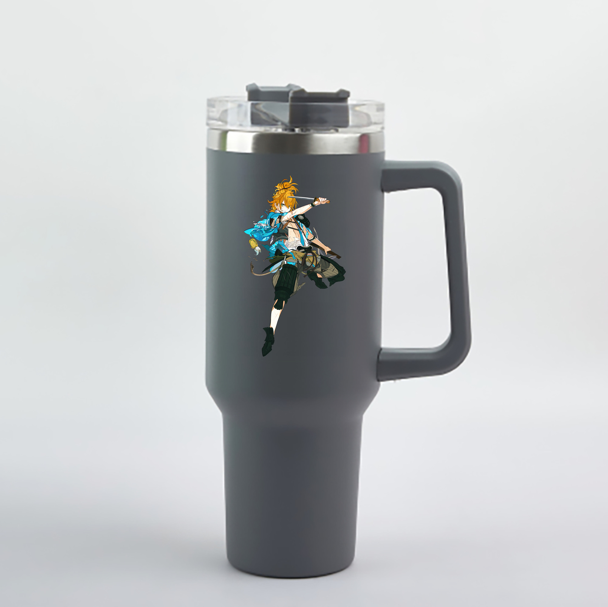 （画像用） 刀剣乱舞 Touken Ranbu 1200mL車用タンブラー - クリスタルステッカー（プラスチックストロー付き）