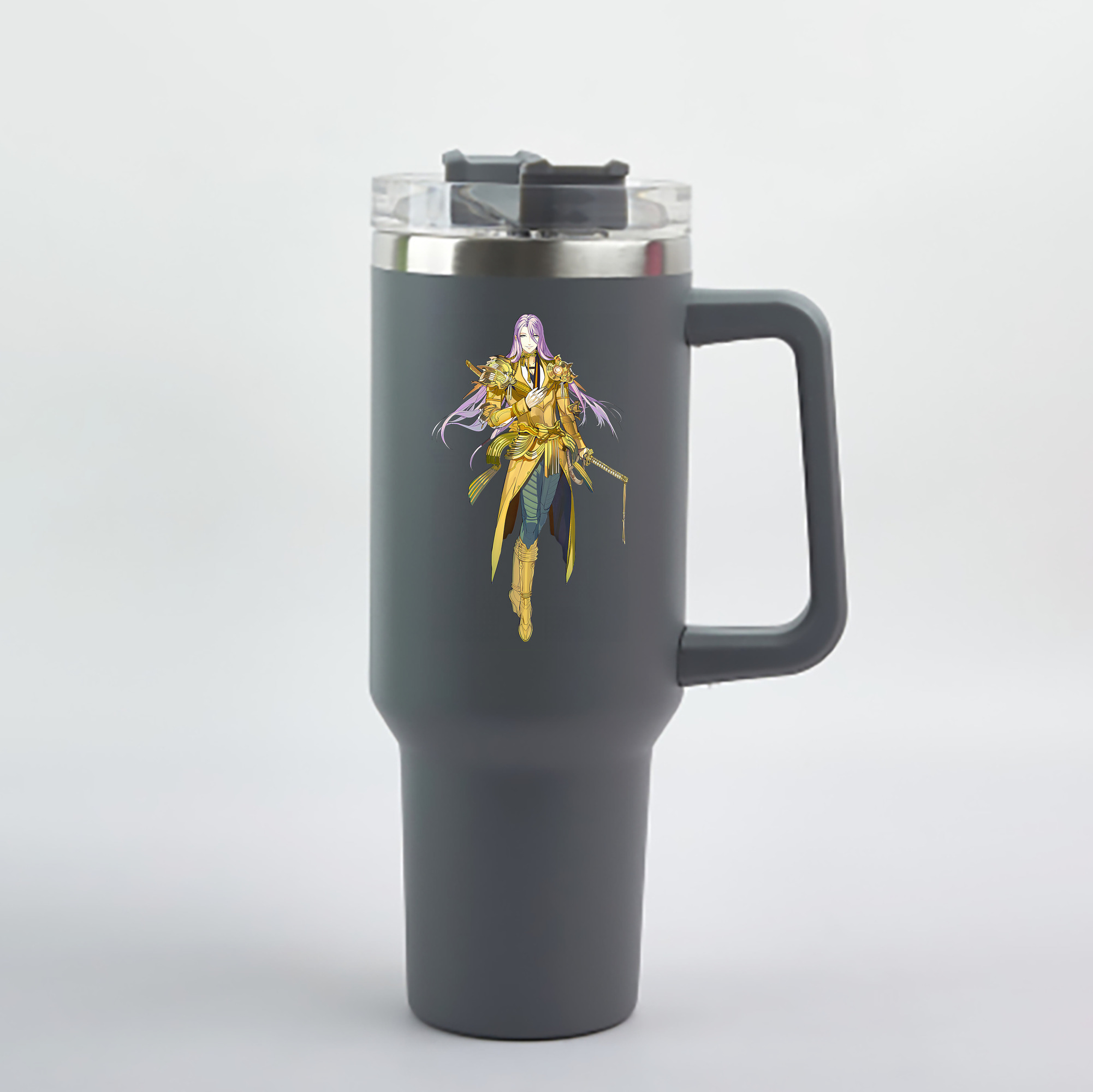 （画像用） 刀剣乱舞 Touken Ranbu 1200mL車用タンブラー - クリスタルステッカー（プラスチックストロー付き）