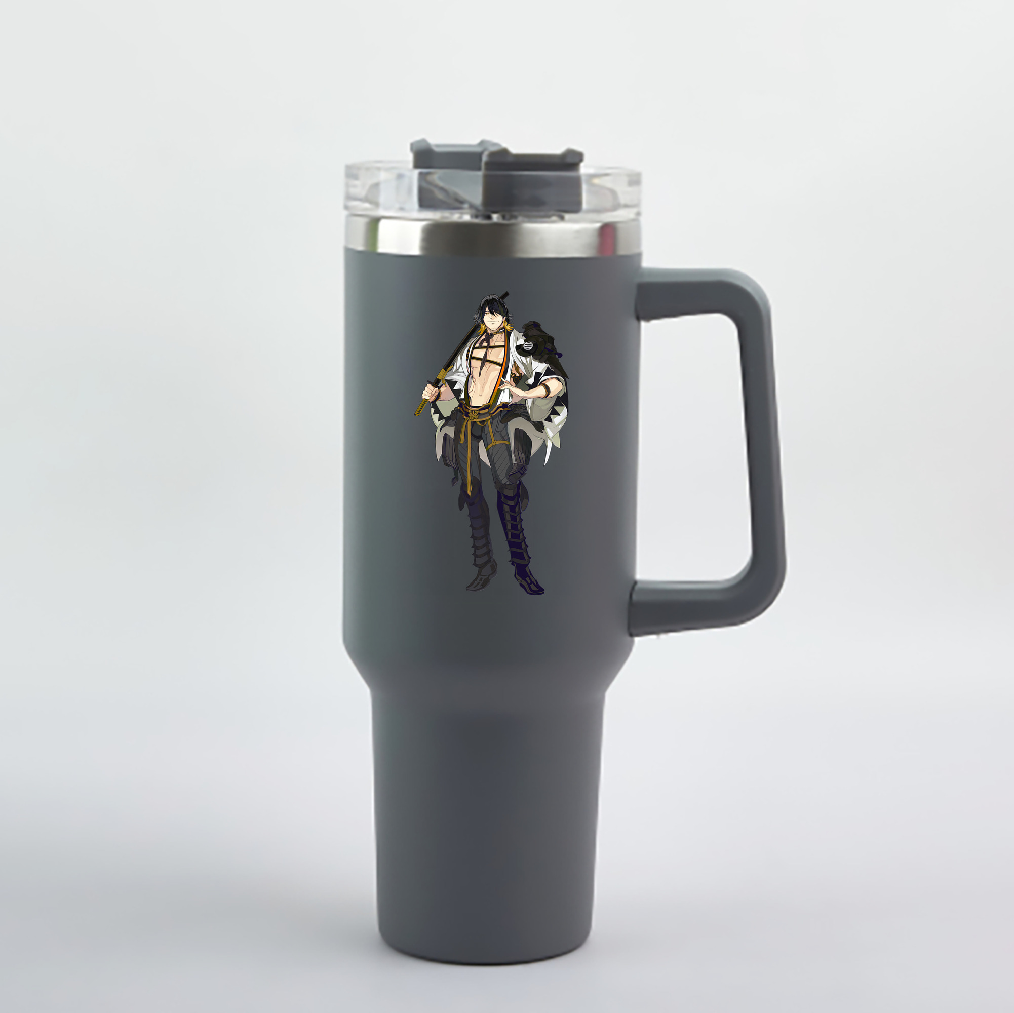 （画像用） 刀剣乱舞 Touken Ranbu 1200mL車用タンブラー - クリスタルステッカー（プラスチックストロー付き）