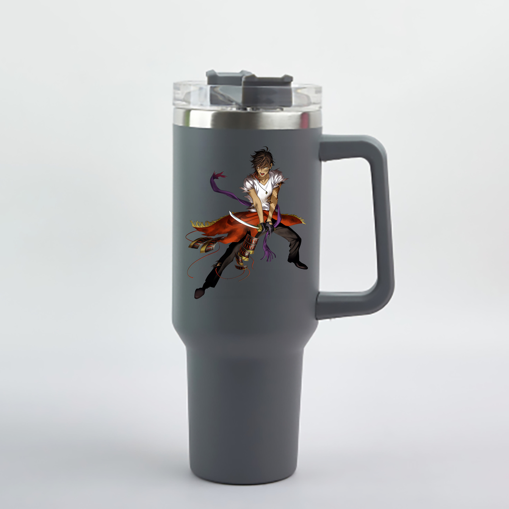 （画像用） 刀剣乱舞 Touken Ranbu 1200mL車用タンブラー - クリスタルステッカー（プラスチックストロー付き）