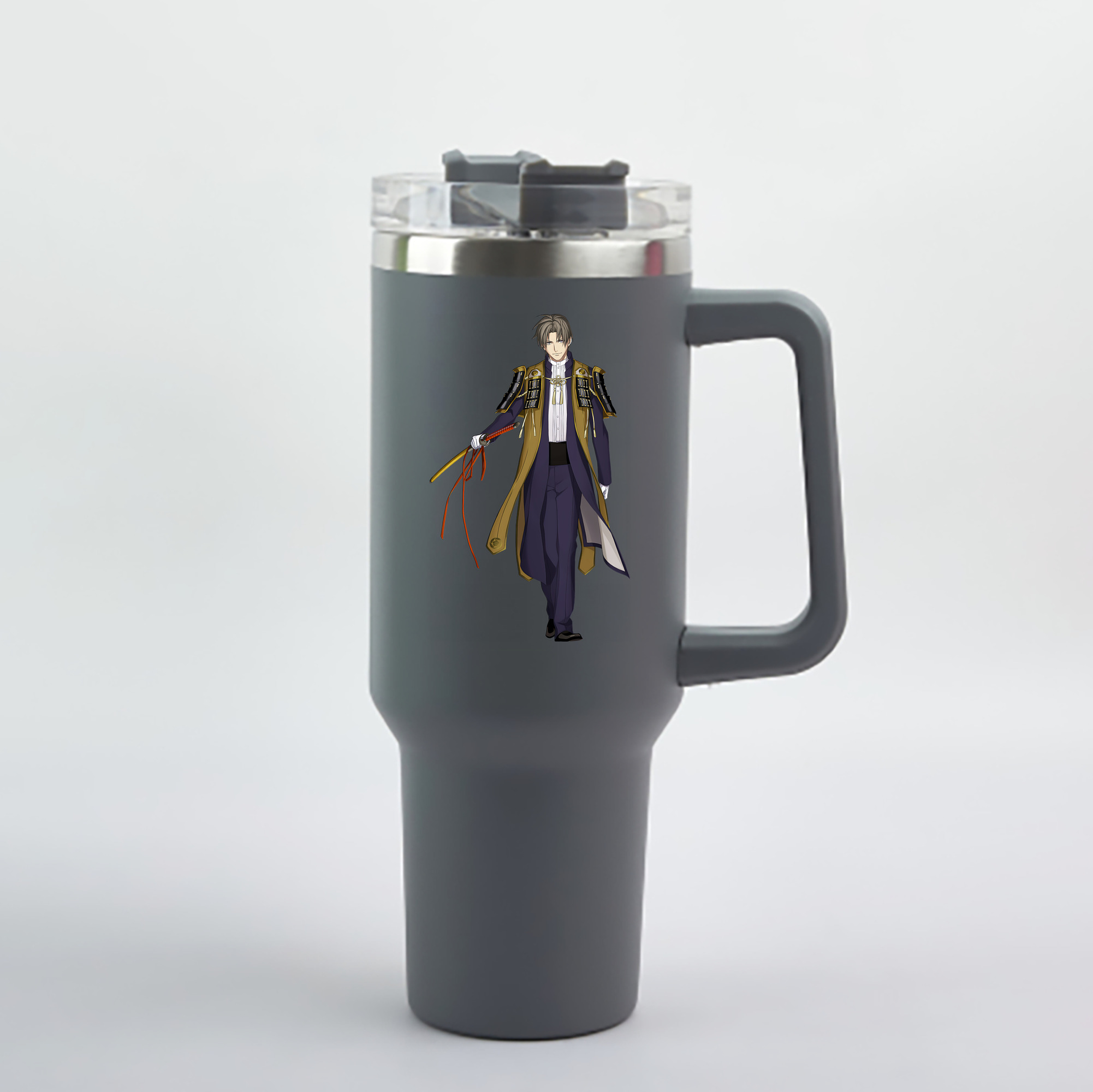 （画像用） 刀剣乱舞 Touken Ranbu 1200mL車用タンブラー - クリスタルステッカー（プラスチックストロー付き）