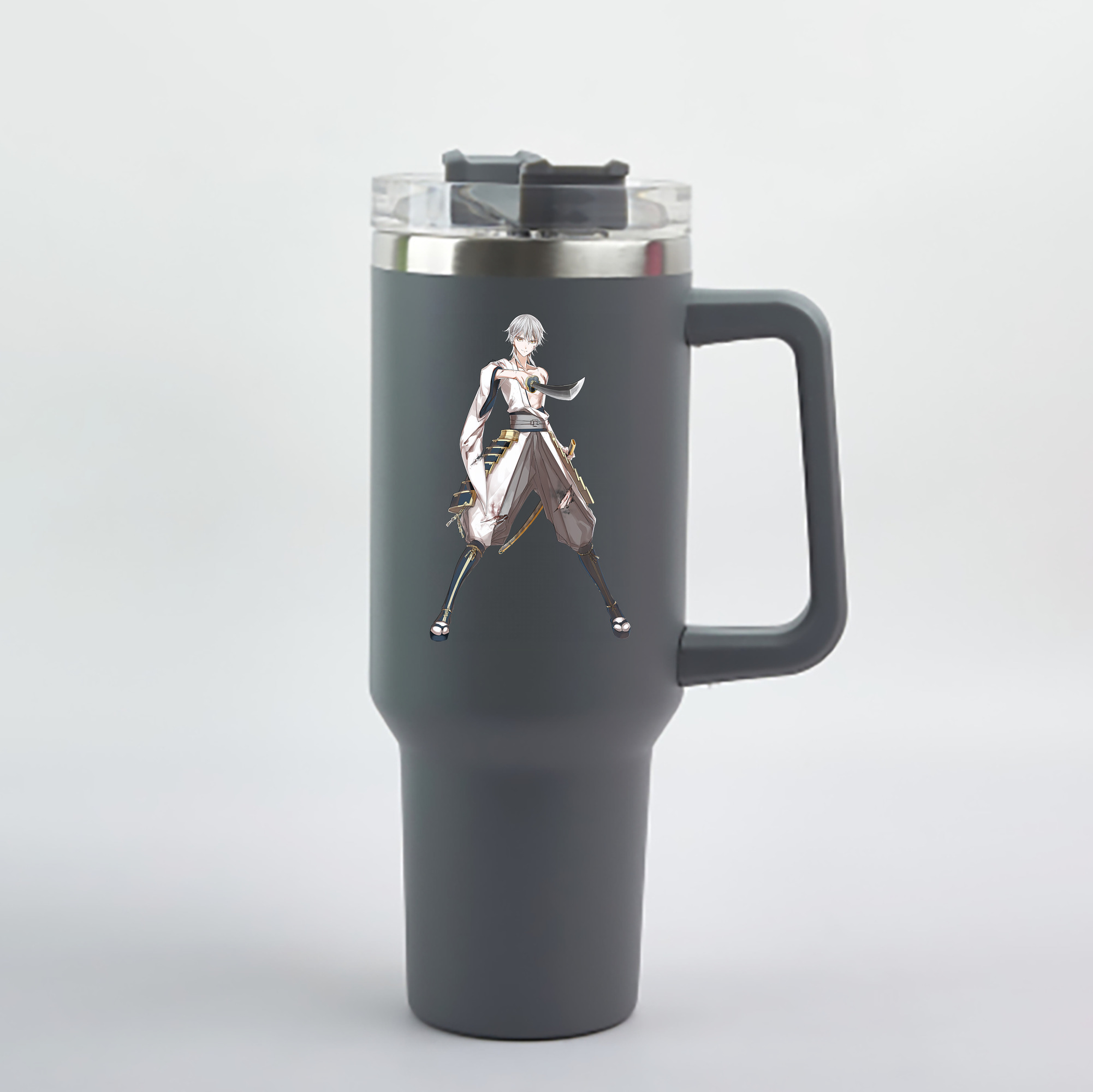 （画像用） 刀剣乱舞 Touken Ranbu 1200mL車用タンブラー - クリスタルステッカー（プラスチックストロー付き）