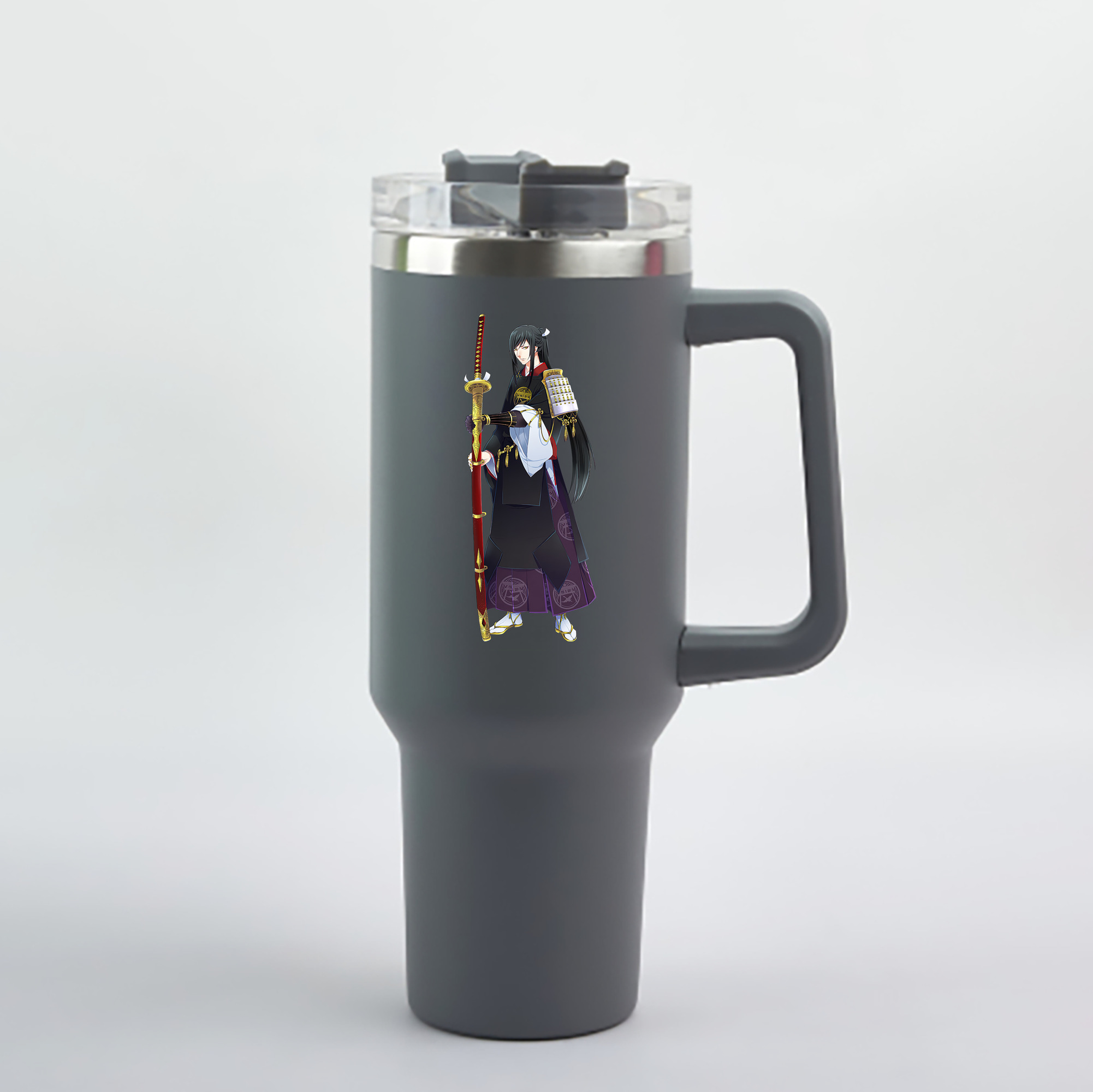 （画像用） 刀剣乱舞 Touken Ranbu 1200mL車用タンブラー - クリスタルステッカー（プラスチックストロー付き）