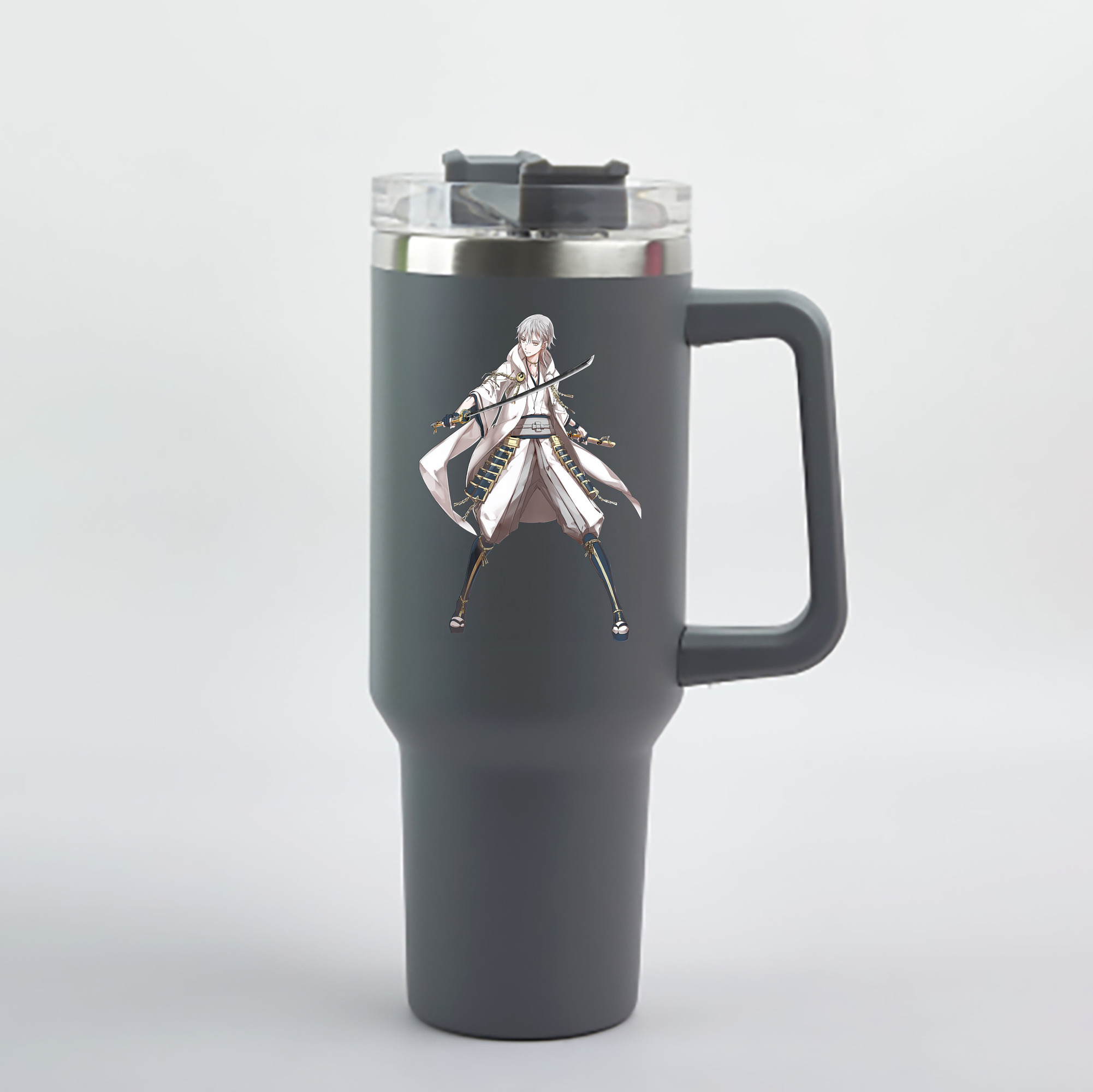 （画像用） 刀剣乱舞 Touken Ranbu 1200mL車用タンブラー - クリスタルステッカー（プラスチックストロー付き）