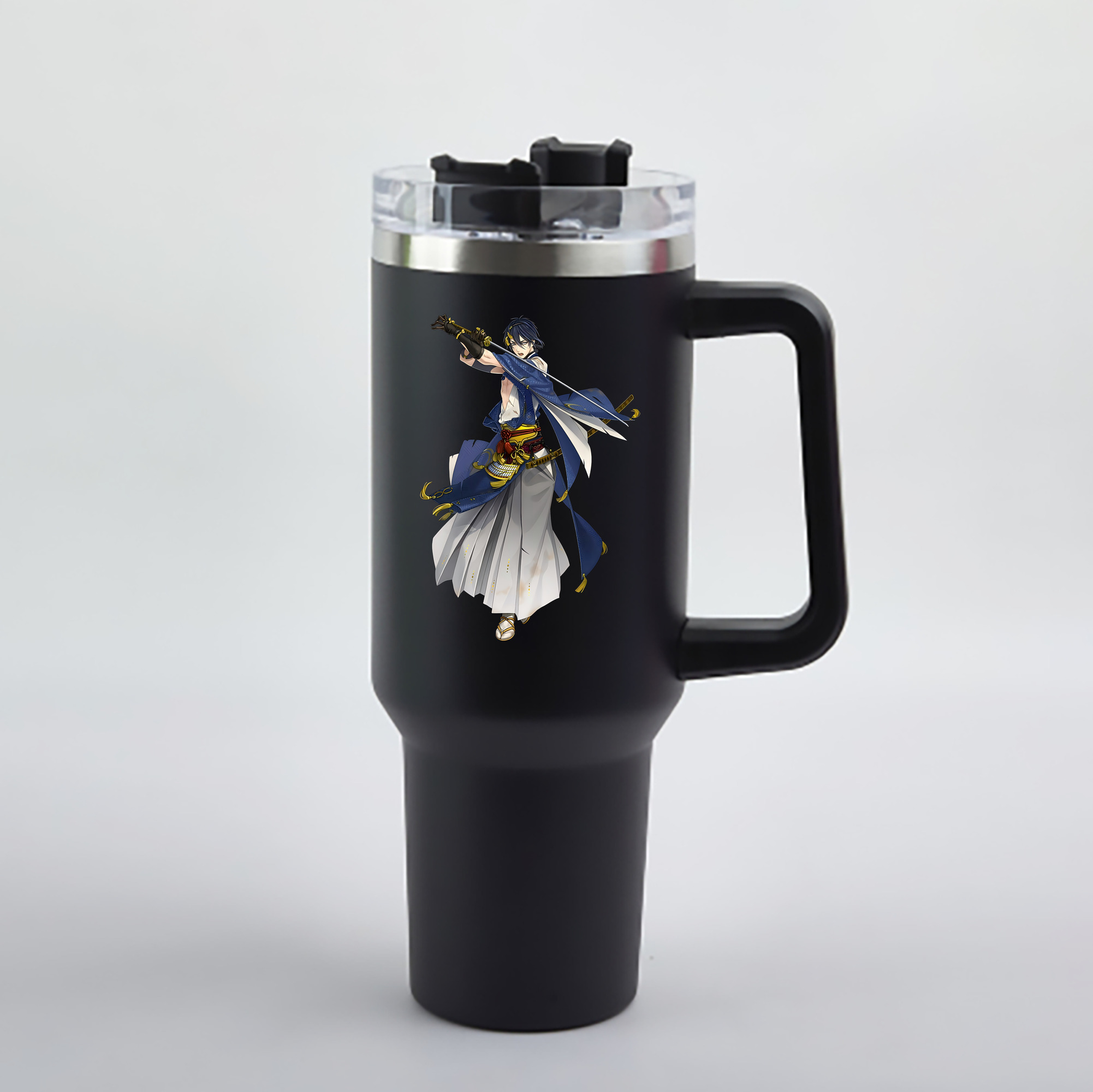 （画像用） 刀剣乱舞 Touken Ranbu 1200mL車用タンブラー - クリスタルステッカー（プラスチックストロー付き）