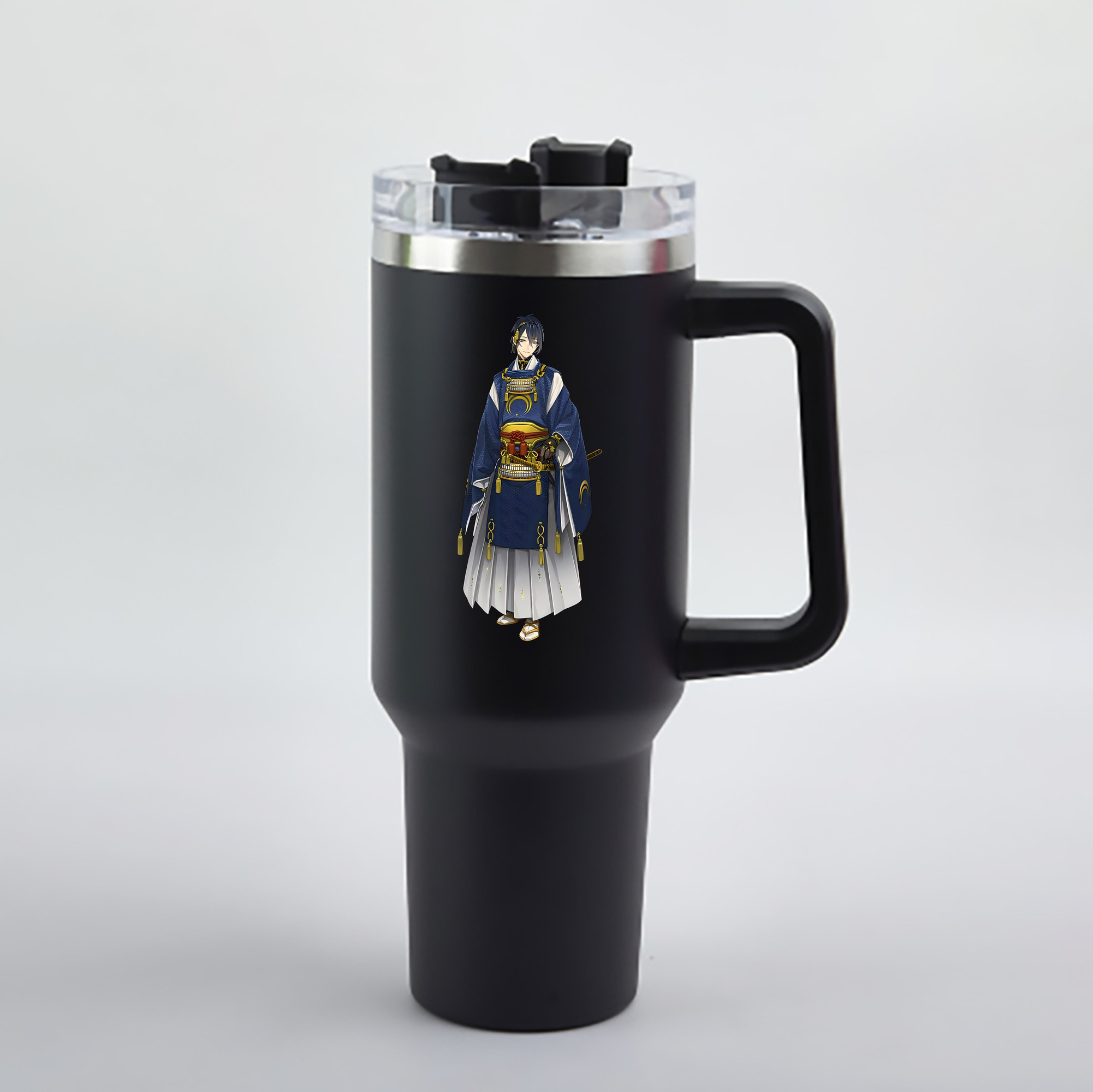 （画像用） 刀剣乱舞 Touken Ranbu 1200mL車用タンブラー - クリスタルステッカー（プラスチックストロー付き）