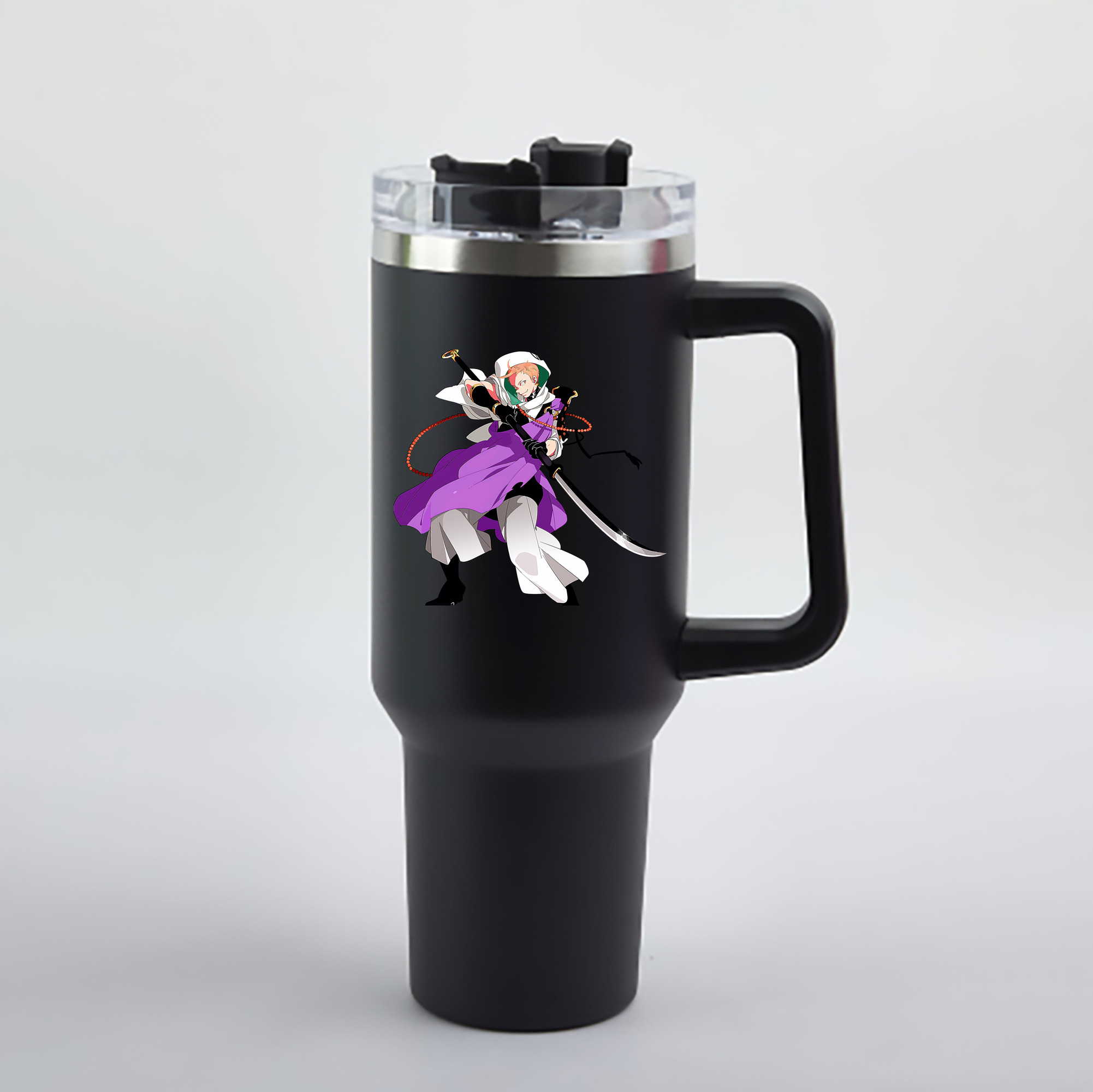 （画像用） 刀剣乱舞 Touken Ranbu 1200mL車用タンブラー - クリスタルステッカー（プラスチックストロー付き）