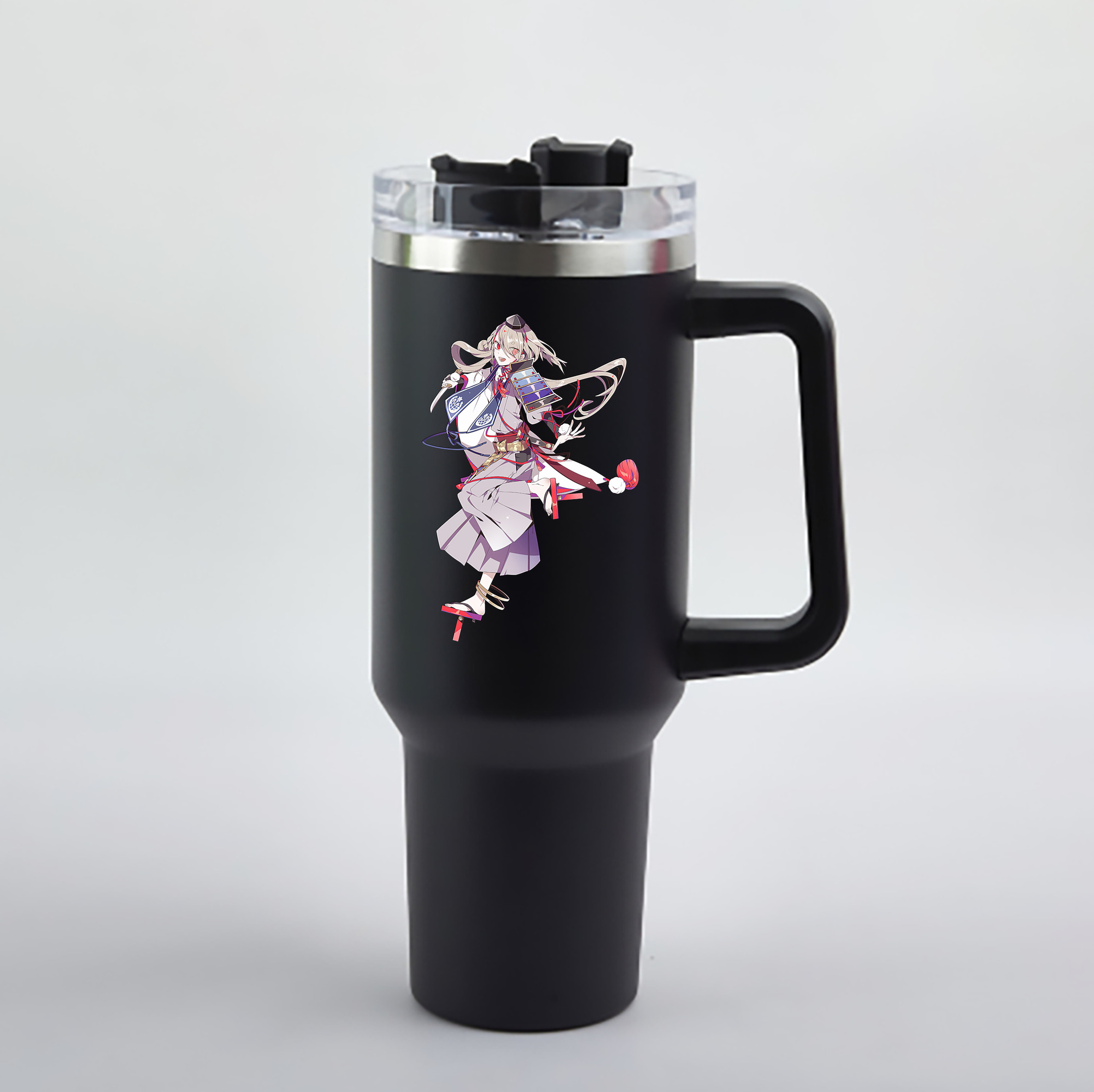 （画像用） 刀剣乱舞 Touken Ranbu 1200mL車用タンブラー - クリスタルステッカー（プラスチックストロー付き）