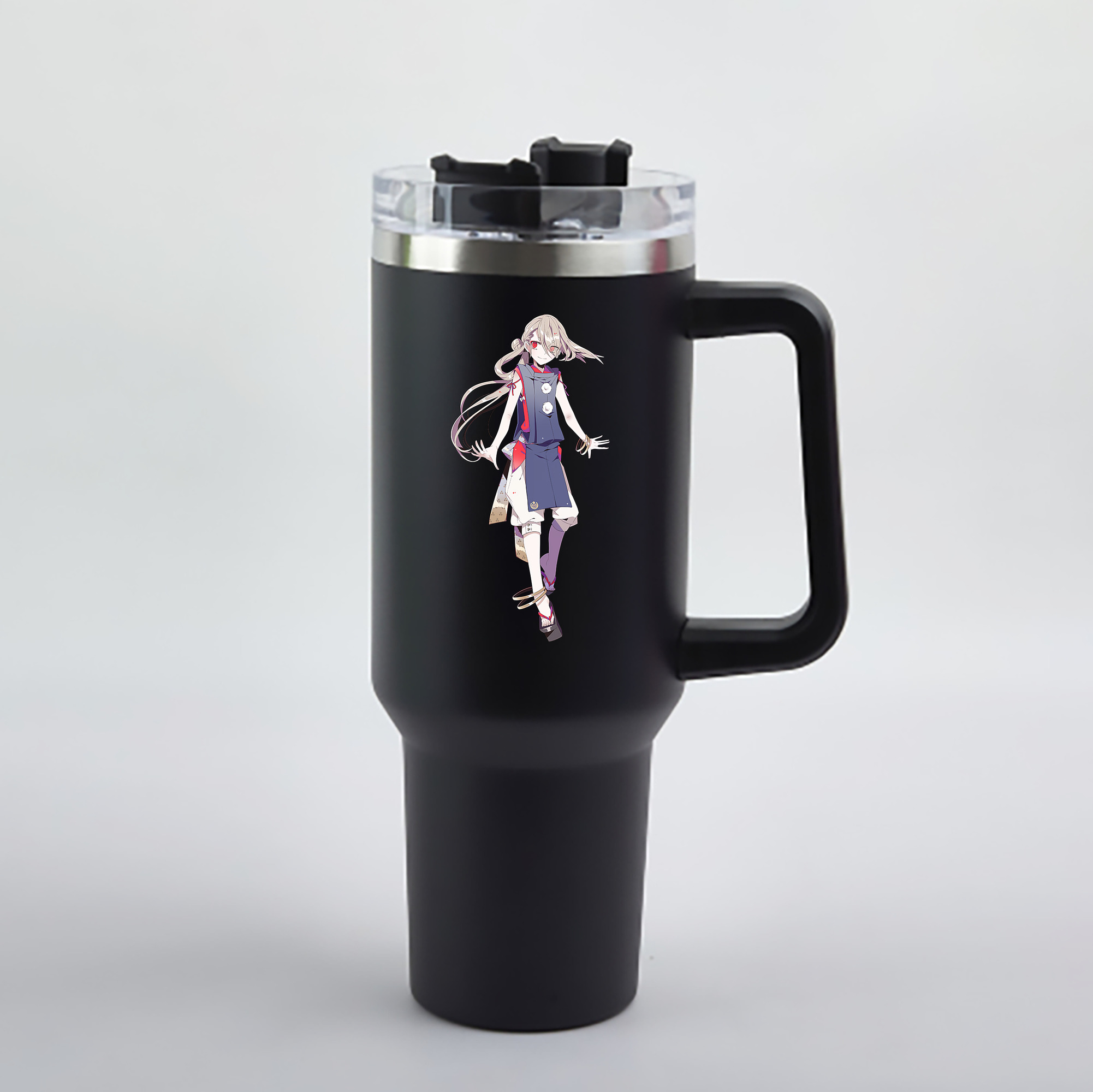 （画像用） 刀剣乱舞 Touken Ranbu 1200mL車用タンブラー - クリスタルステッカー（プラスチックストロー付き）