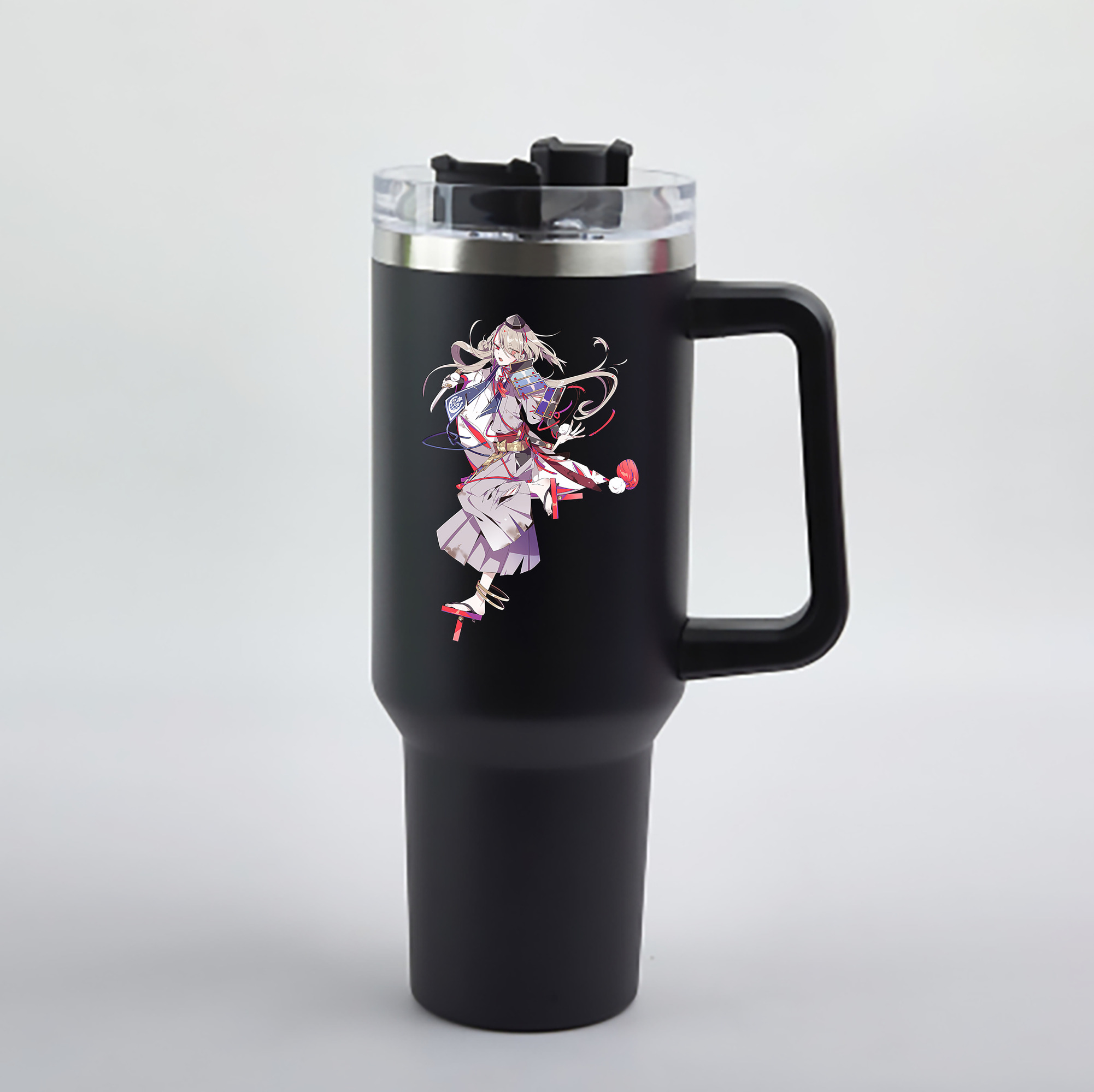 （画像用） 刀剣乱舞 Touken Ranbu 1200mL車用タンブラー - クリスタルステッカー（プラスチックストロー付き）