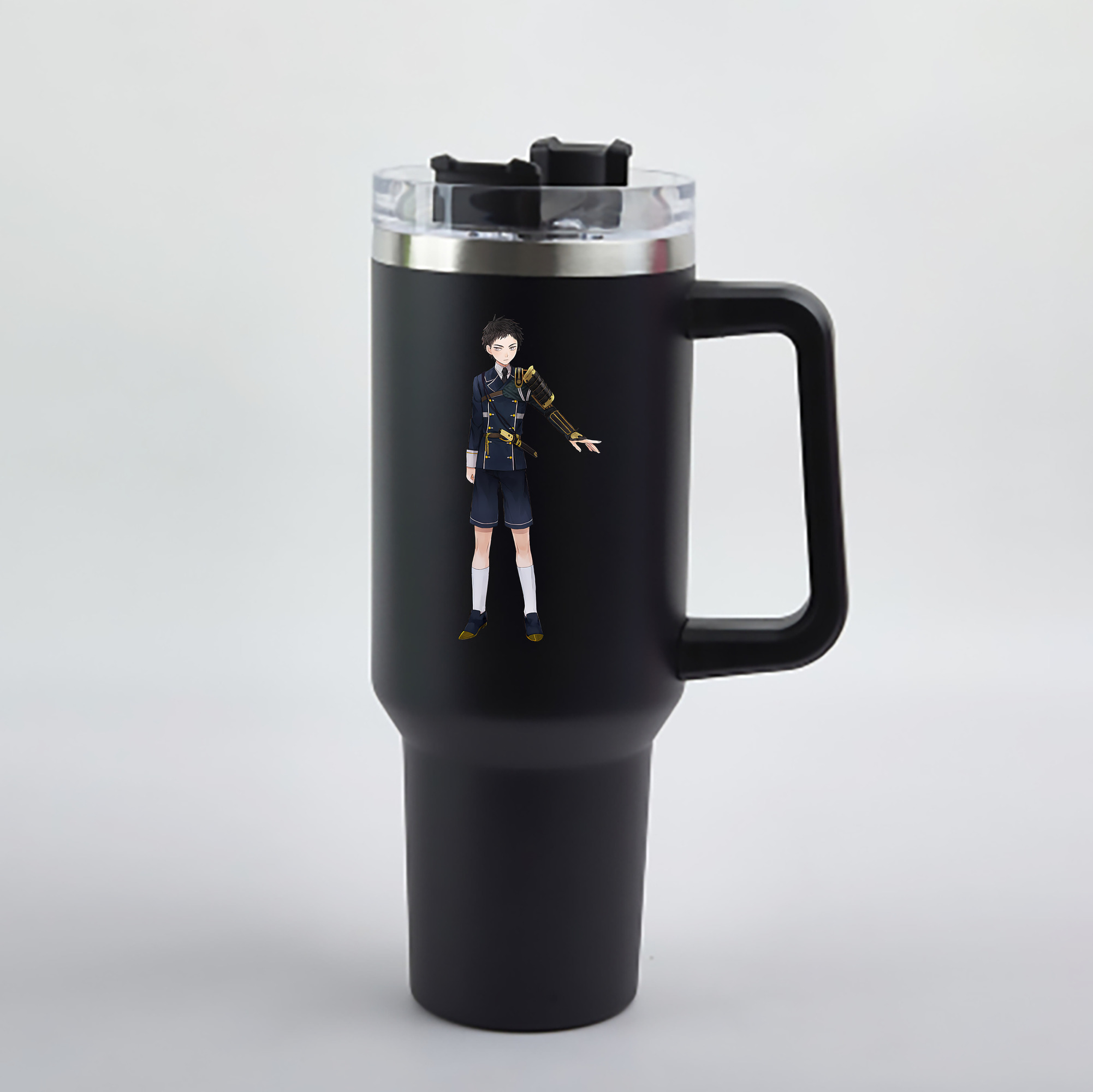 （画像用） 刀剣乱舞 Touken Ranbu 1200mL車用タンブラー - クリスタルステッカー（プラスチックストロー付き）