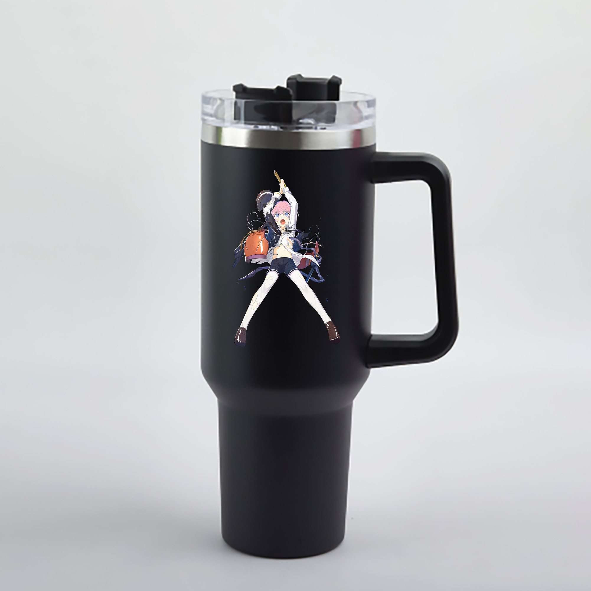（画像用） 刀剣乱舞 Touken Ranbu 1200mL車用タンブラー - クリスタルステッカー（プラスチックストロー付き）