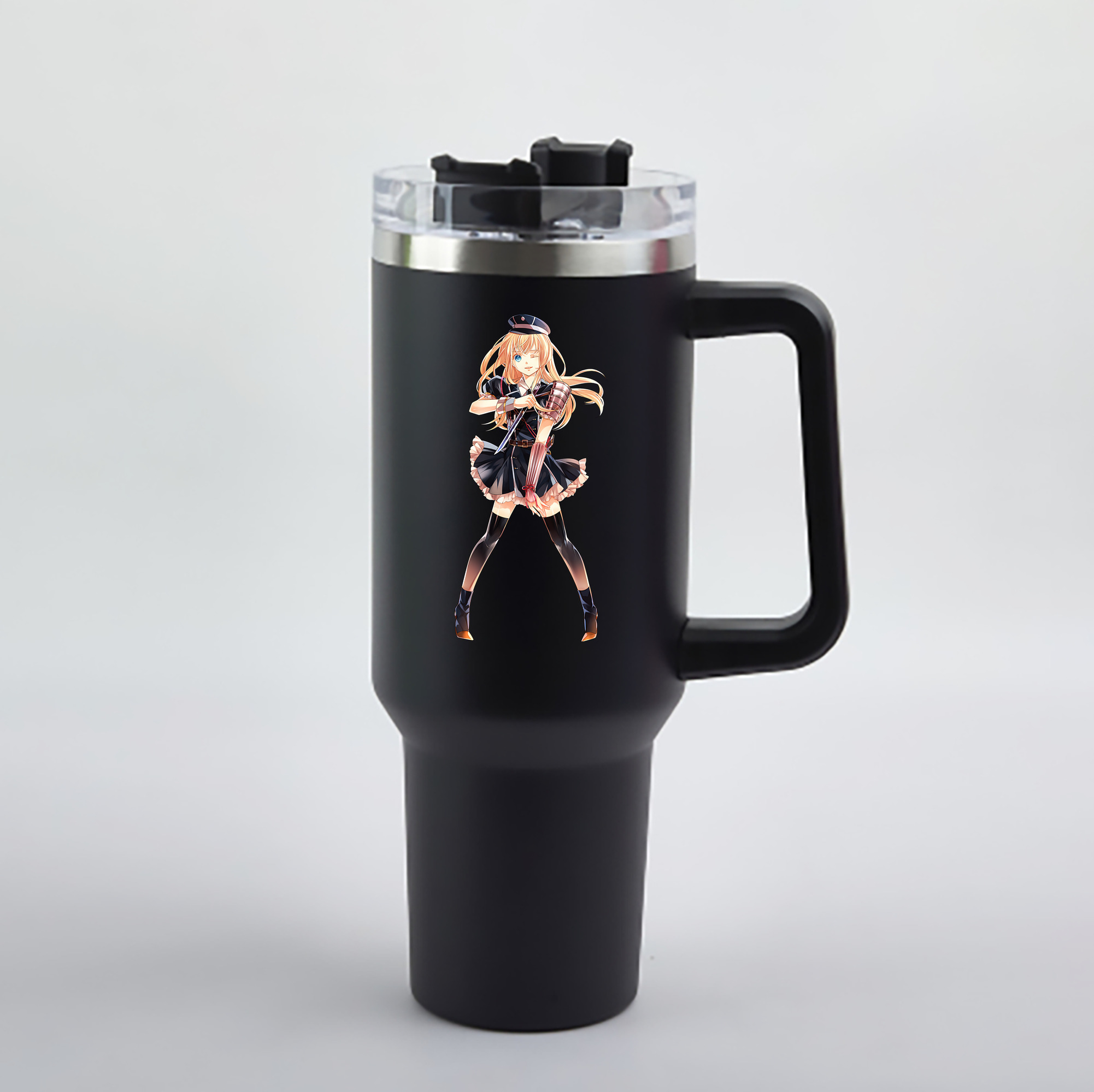 （画像用） 刀剣乱舞 Touken Ranbu 1200mL車用タンブラー - クリスタルステッカー（プラスチックストロー付き）