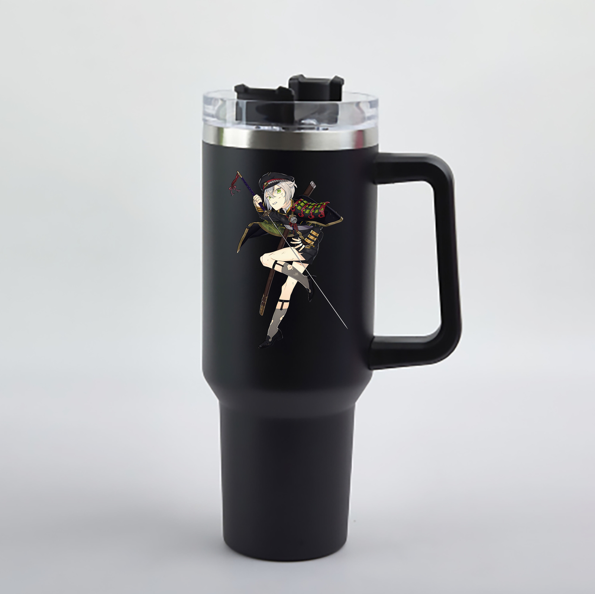 （画像用） 刀剣乱舞 Touken Ranbu 1200mL車用タンブラー - クリスタルステッカー（プラスチックストロー付き）
