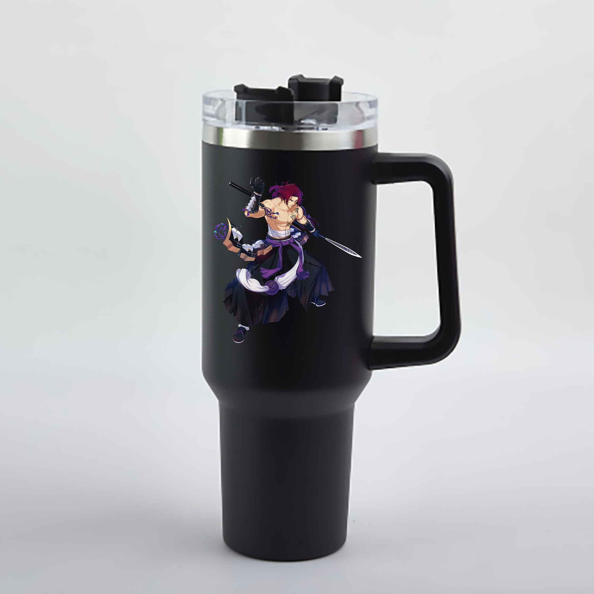 （画像用） 刀剣乱舞 Touken Ranbu 1200mL車用タンブラー - クリスタルステッカー（プラスチックストロー付き）