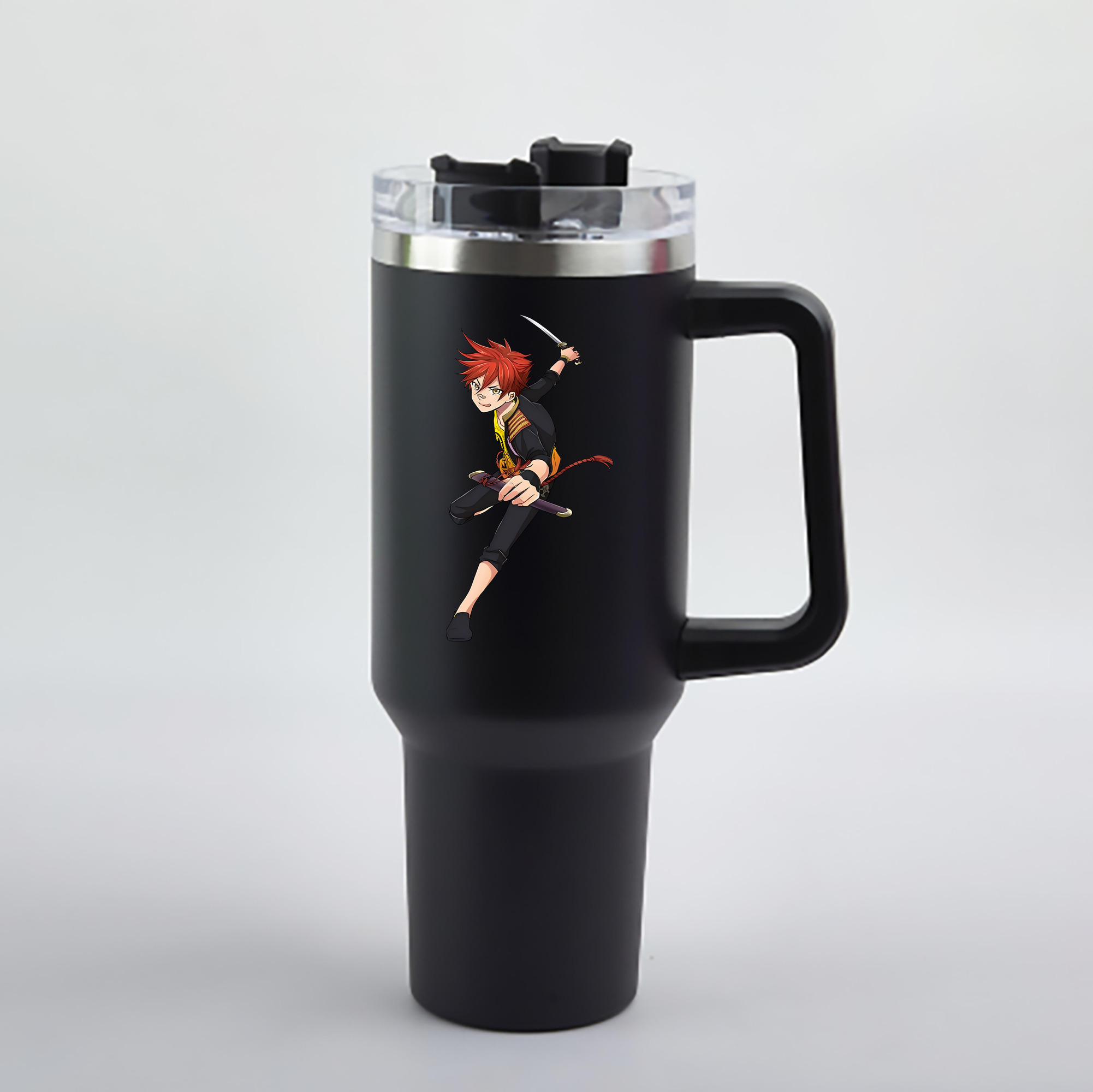 （画像用） 刀剣乱舞 Touken Ranbu 1200mL車用タンブラー - クリスタルステッカー（プラスチックストロー付き）