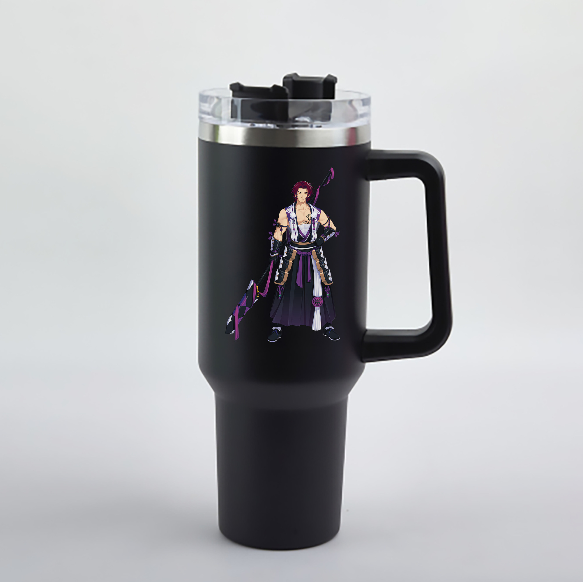 （画像用） 刀剣乱舞 Touken Ranbu 1200mL車用タンブラー - クリスタルステッカー（プラスチックストロー付き）