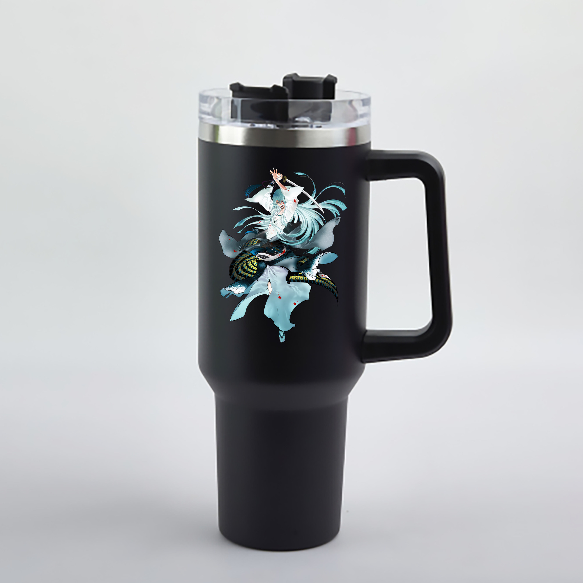 （画像用） 刀剣乱舞 Touken Ranbu 1200mL車用タンブラー - クリスタルステッカー（プラスチックストロー付き）