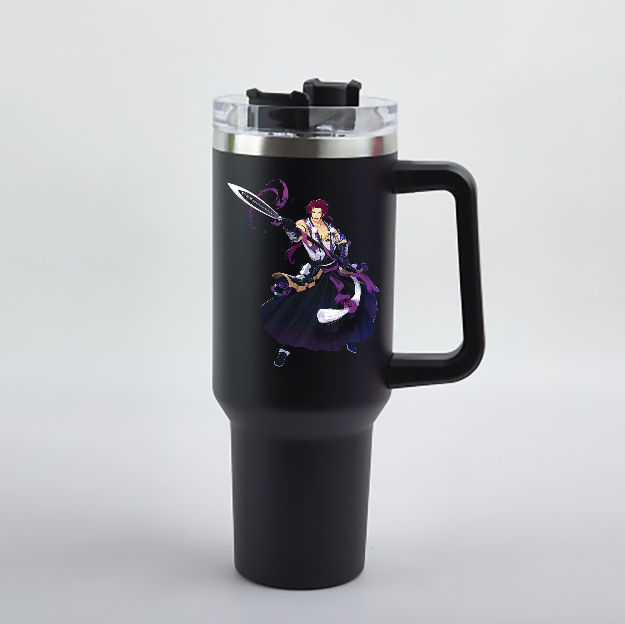 （画像用） 刀剣乱舞 Touken Ranbu 1200mL車用タンブラー - クリスタルステッカー（プラスチックストロー付き）