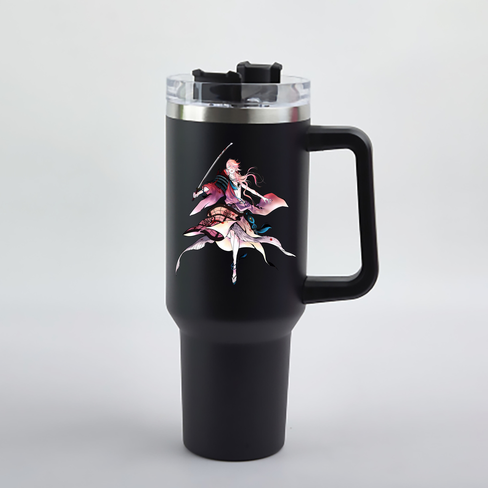 （画像用） 刀剣乱舞 Touken Ranbu 1200mL車用タンブラー - クリスタルステッカー（プラスチックストロー付き）