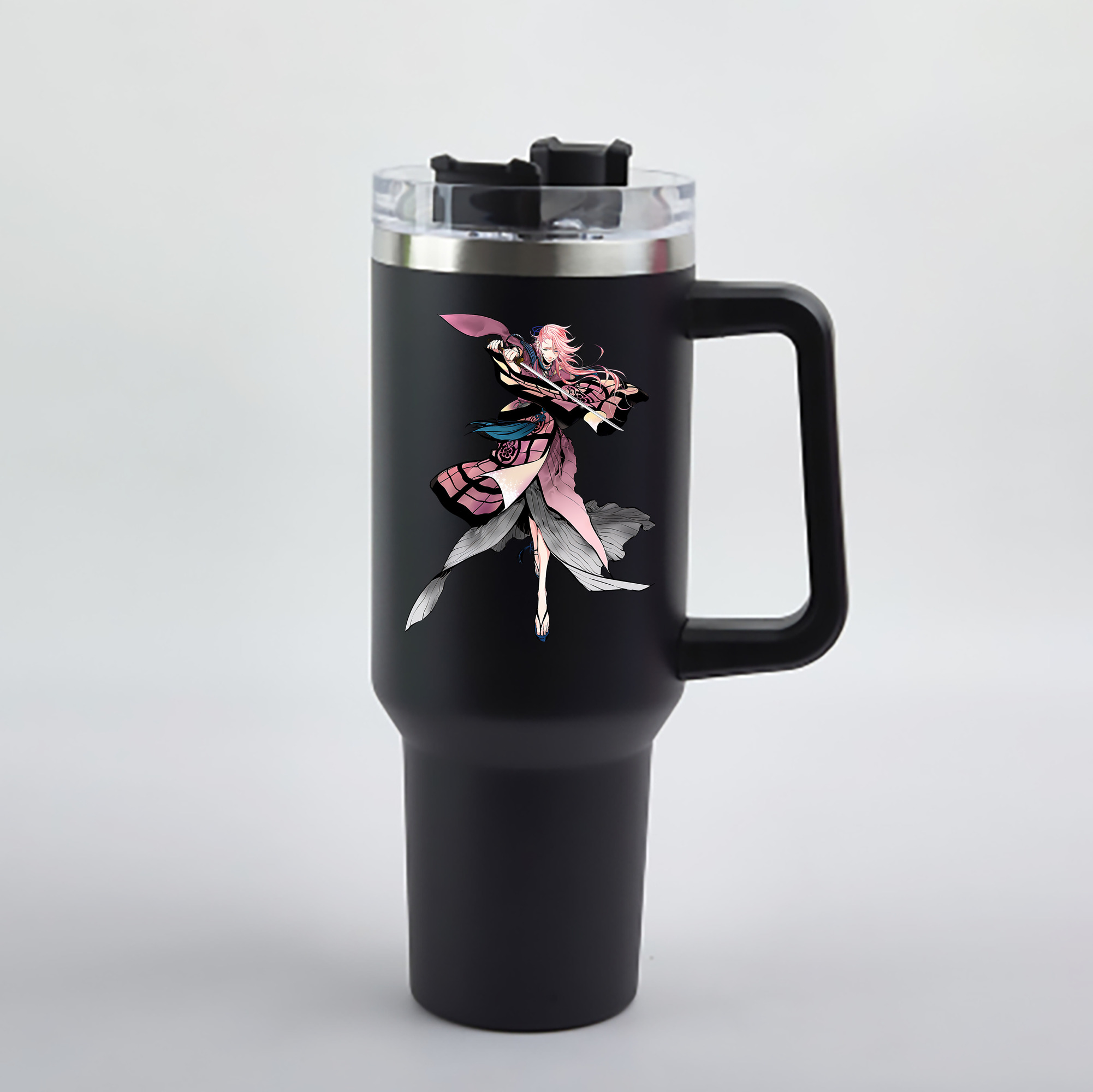 （画像用） 刀剣乱舞 Touken Ranbu 1200mL車用タンブラー - クリスタルステッカー（プラスチックストロー付き）