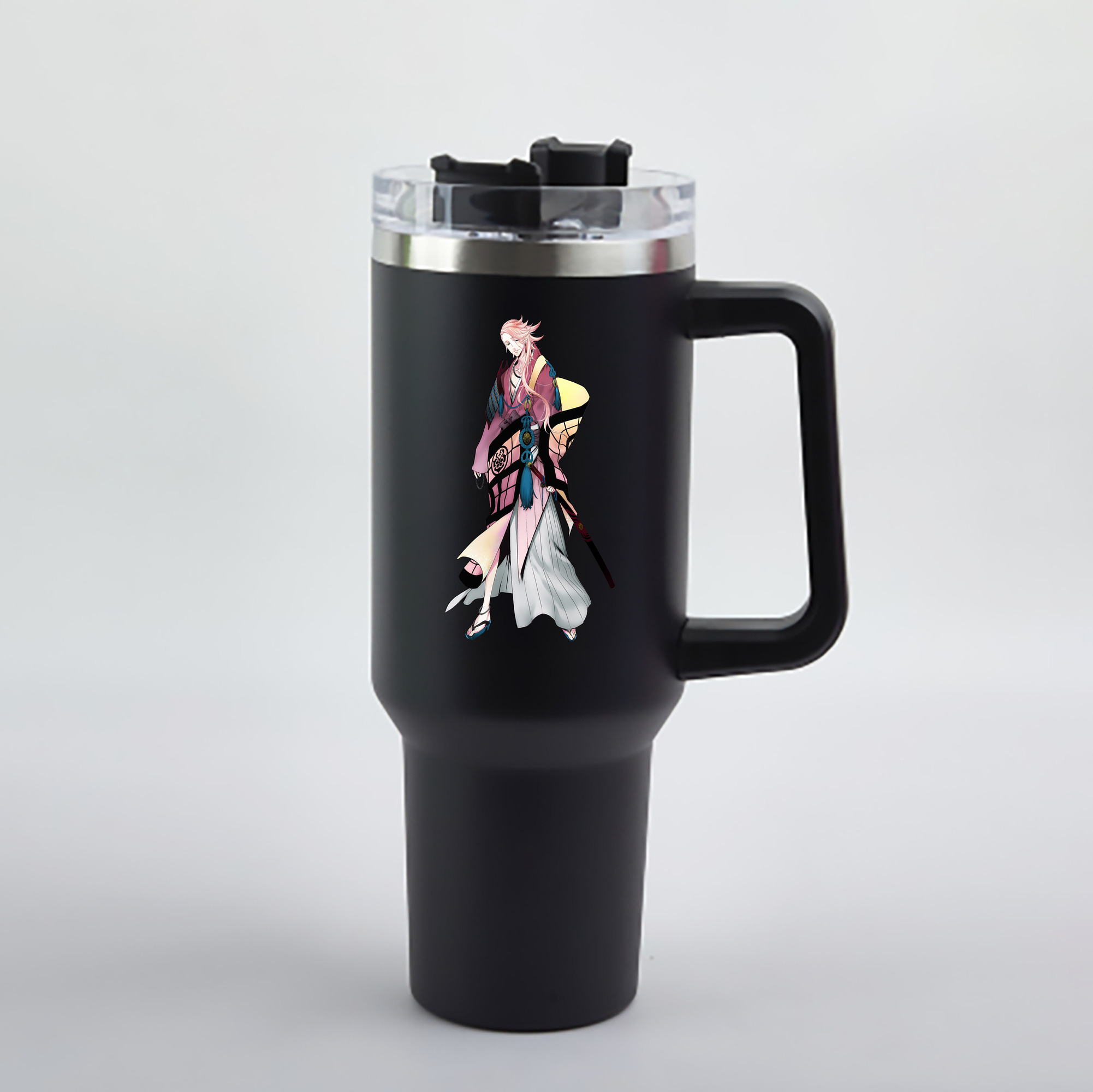 （画像用） 刀剣乱舞 Touken Ranbu 1200mL車用タンブラー - クリスタルステッカー（プラスチックストロー付き）