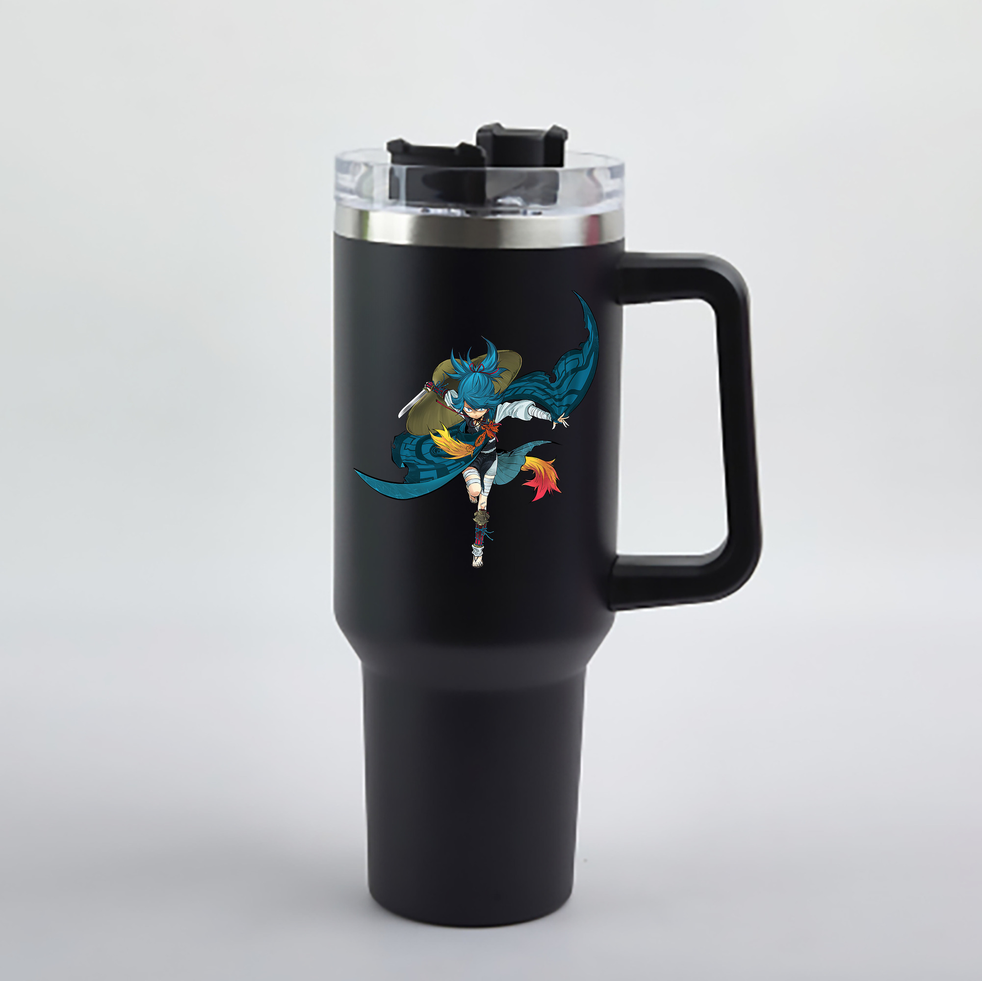（画像用） 刀剣乱舞 Touken Ranbu 1200mL車用タンブラー - クリスタルステッカー（プラスチックストロー付き）