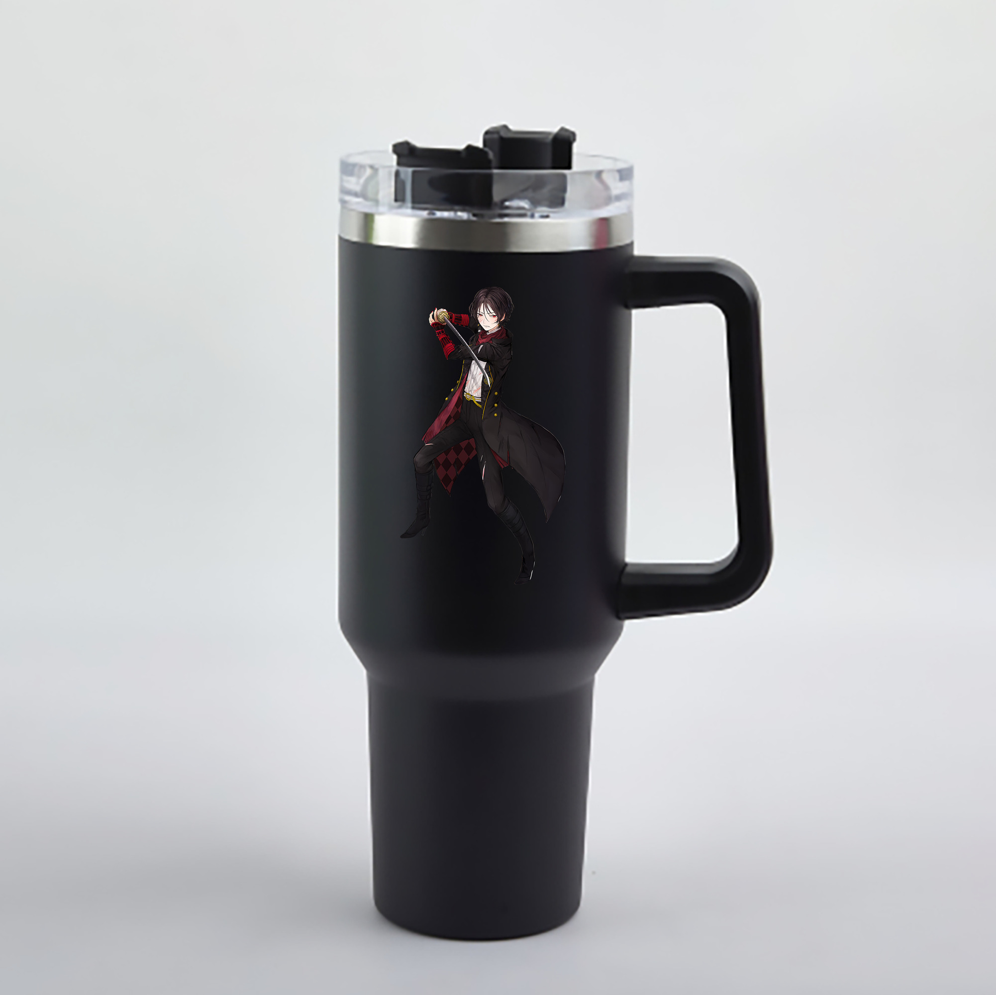 （画像用） 刀剣乱舞 Touken Ranbu 1200mL車用タンブラー - クリスタルステッカー（プラスチックストロー付き）