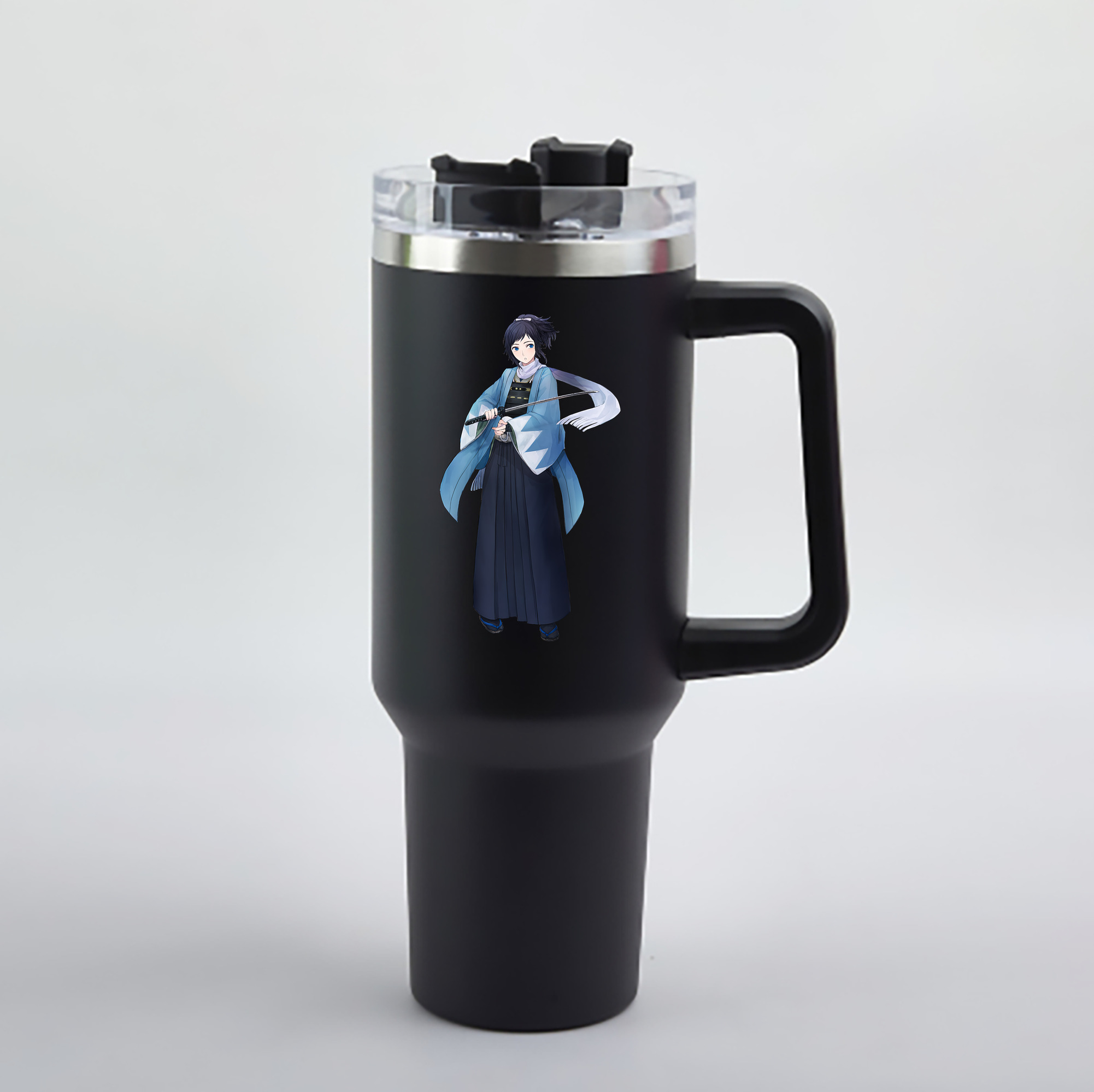 （画像用） 刀剣乱舞 Touken Ranbu 1200mL車用タンブラー - クリスタルステッカー（プラスチックストロー付き）