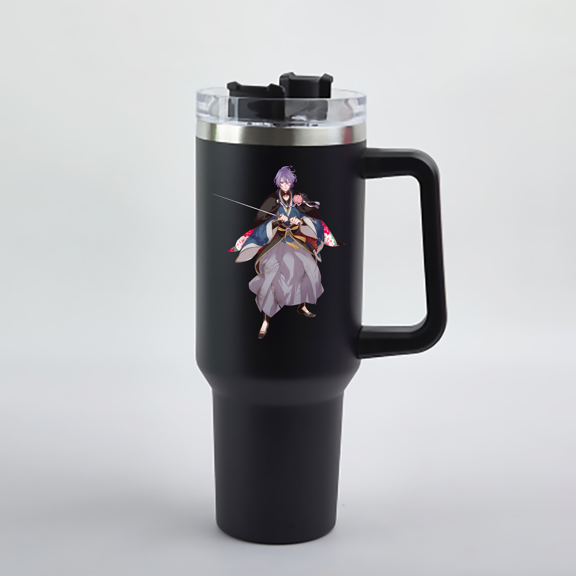 （画像用） 刀剣乱舞 Touken Ranbu 1200mL車用タンブラー - クリスタルステッカー（プラスチックストロー付き）