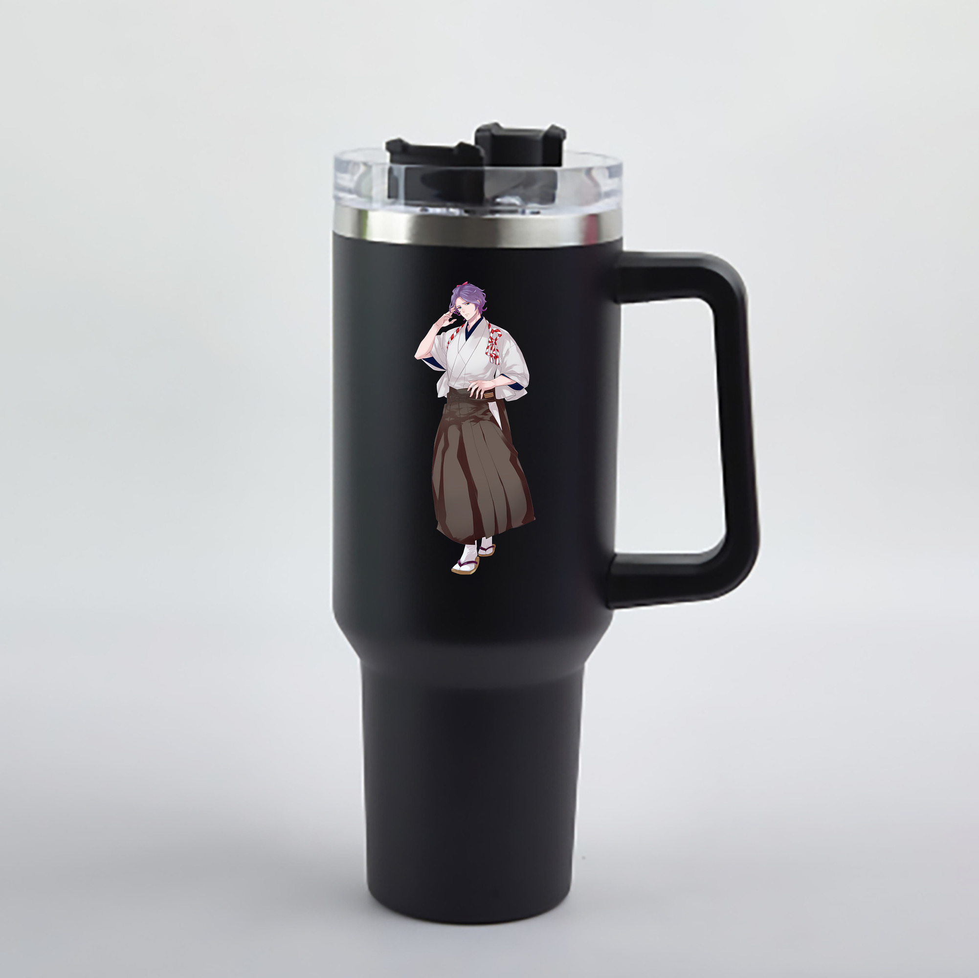 （画像用） 刀剣乱舞 Touken Ranbu 1200mL車用タンブラー - クリスタルステッカー（プラスチックストロー付き）