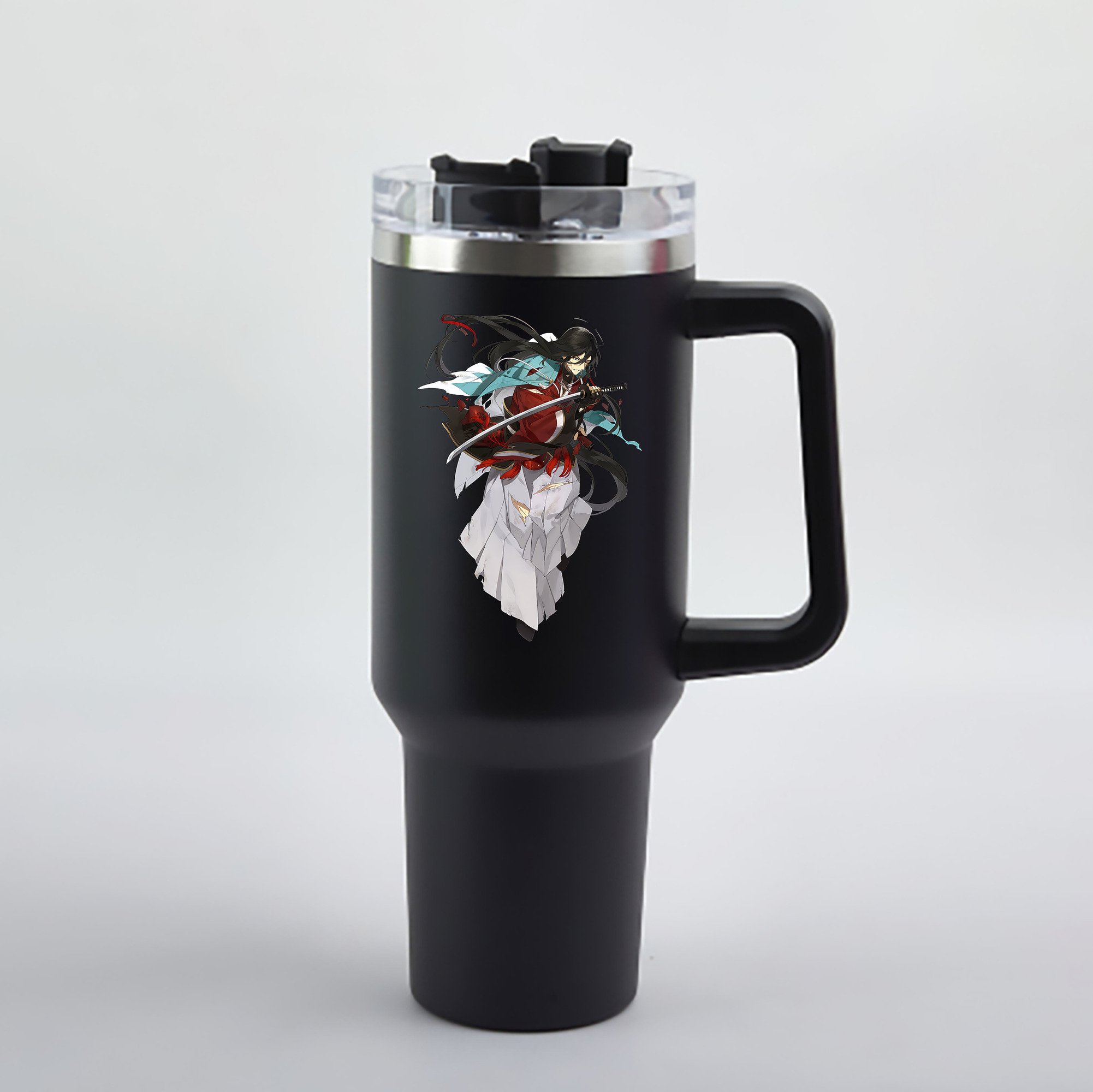 （画像用） 刀剣乱舞 Touken Ranbu 1200mL車用タンブラー - クリスタルステッカー（プラスチックストロー付き）