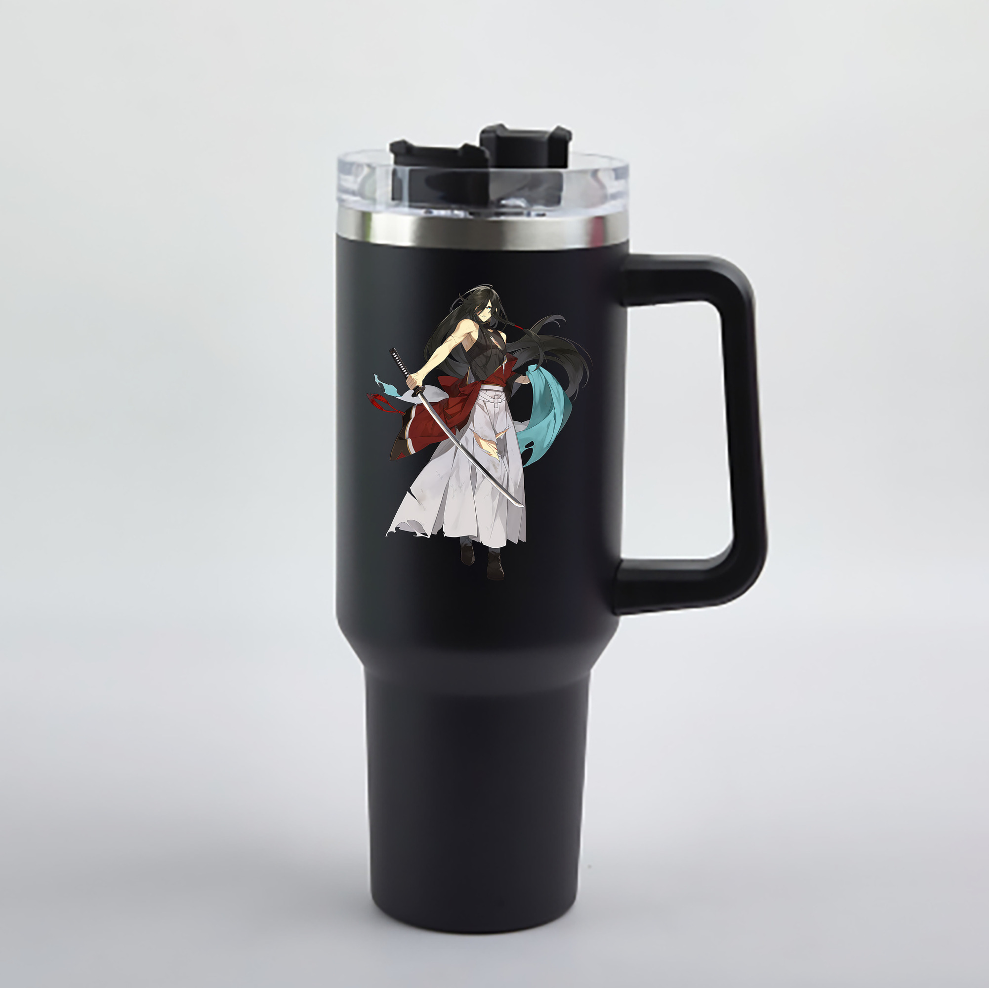 （画像用） 刀剣乱舞 Touken Ranbu 1200mL車用タンブラー - クリスタルステッカー（プラスチックストロー付き）