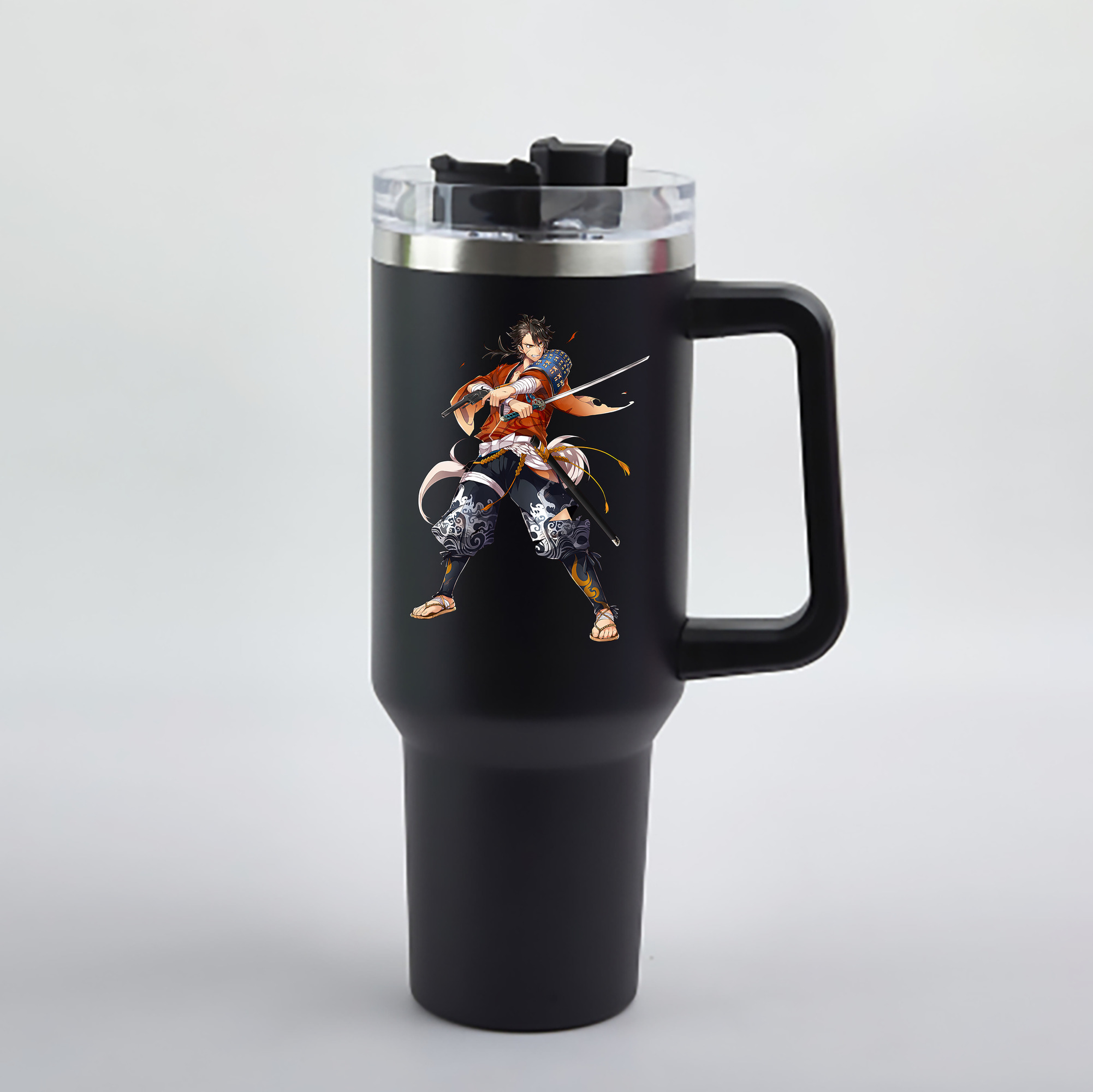 （画像用） 刀剣乱舞 Touken Ranbu 1200mL車用タンブラー - クリスタルステッカー（プラスチックストロー付き）