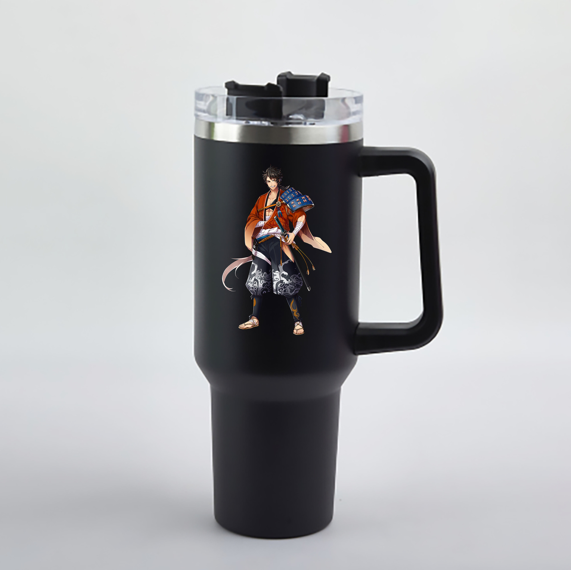 （画像用） 刀剣乱舞 Touken Ranbu 1200mL車用タンブラー - クリスタルステッカー（プラスチックストロー付き）